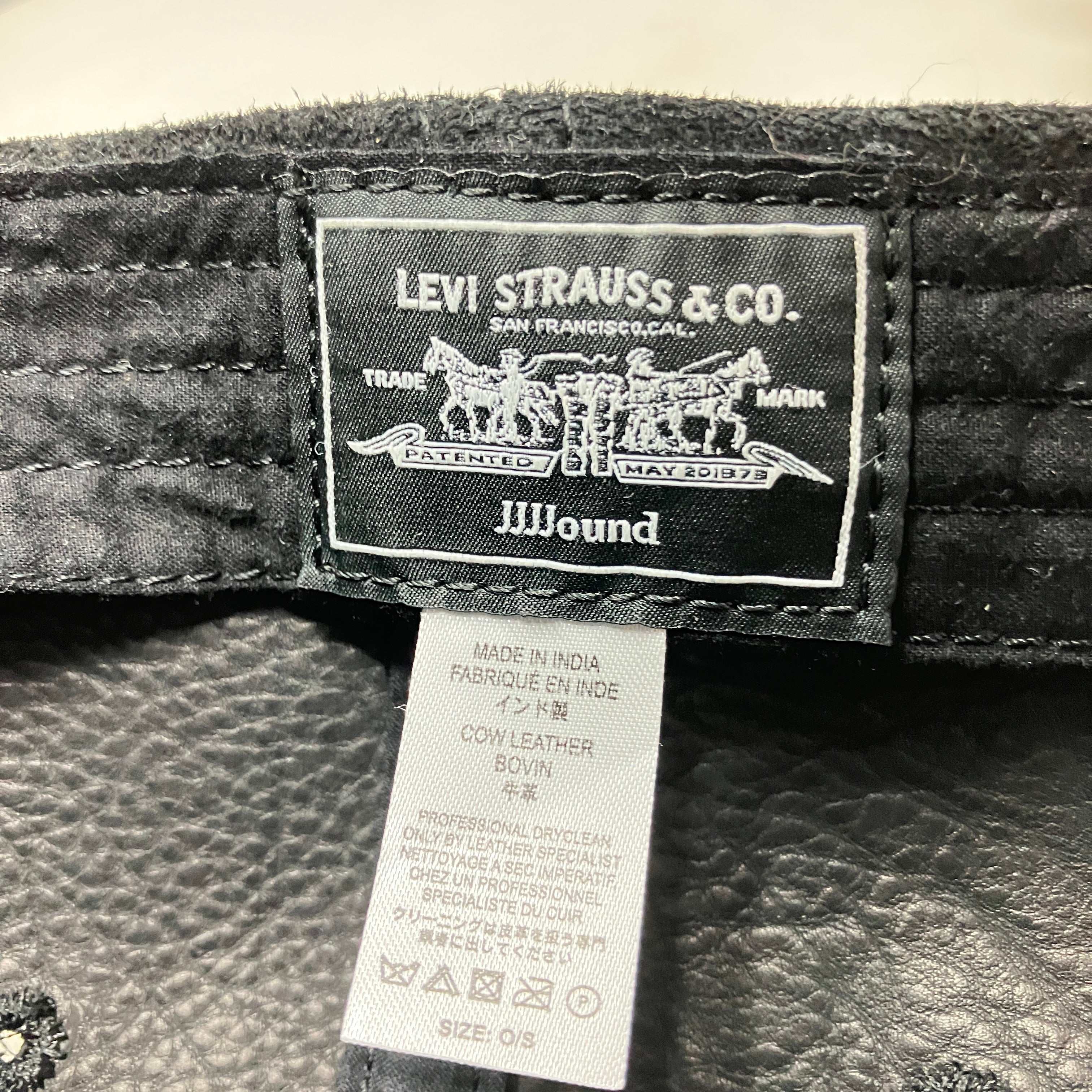 Levi's x JJJJound Suede Leather Baseball Hat Black