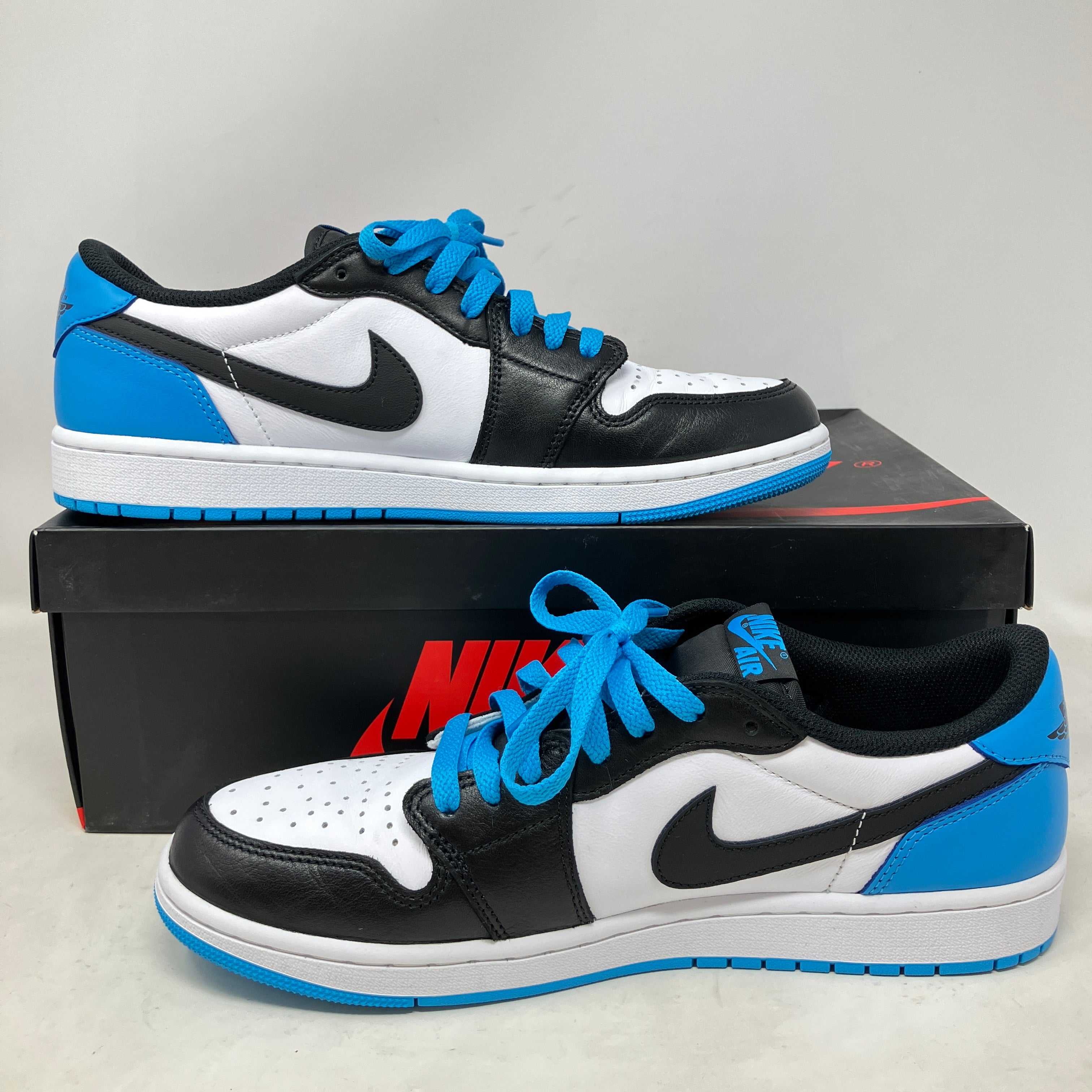 Jordan 1 Retro Low OG Black Dark Powder Blue