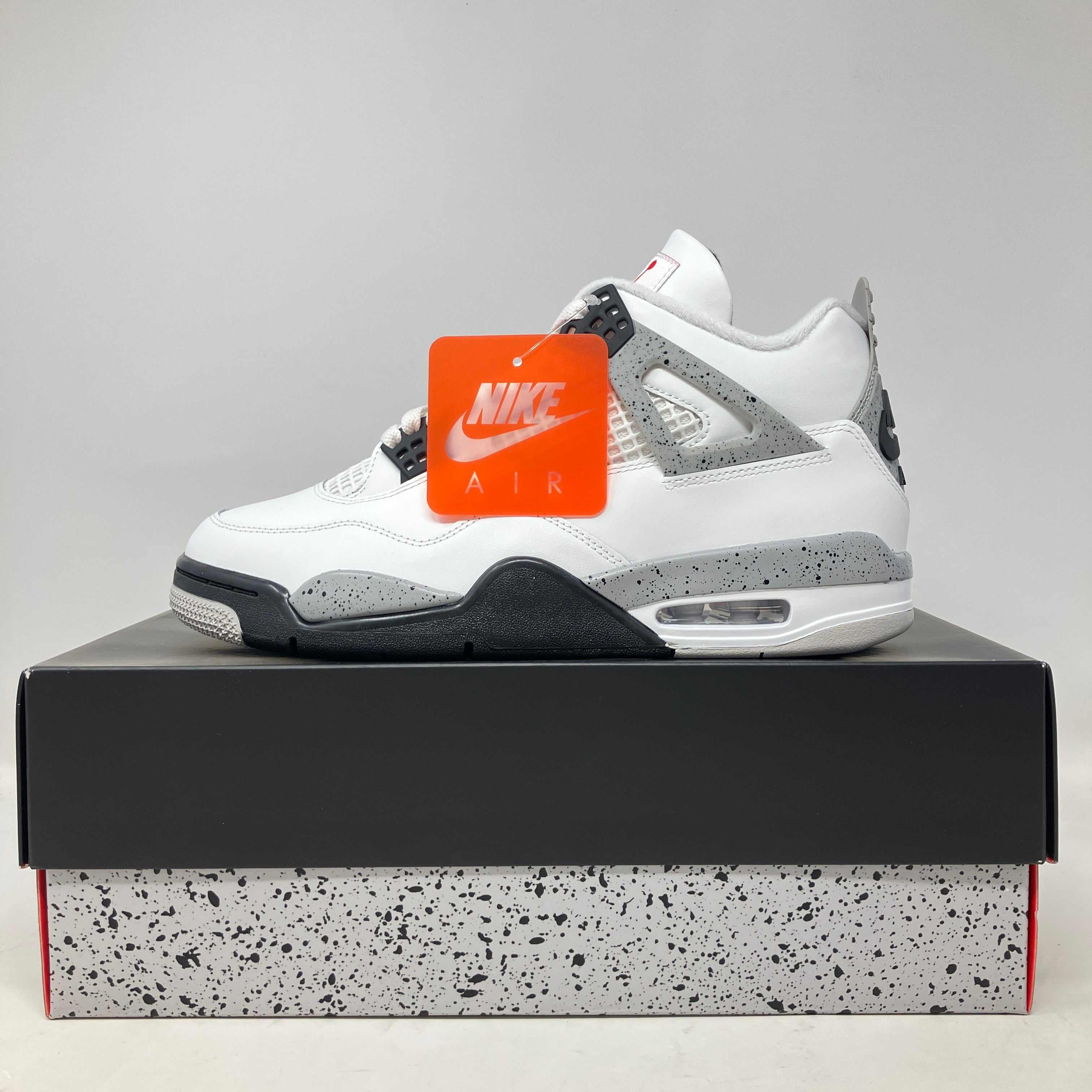 Jordan 4 Retro White Cement 2025 sneaker brand new with accessories on box