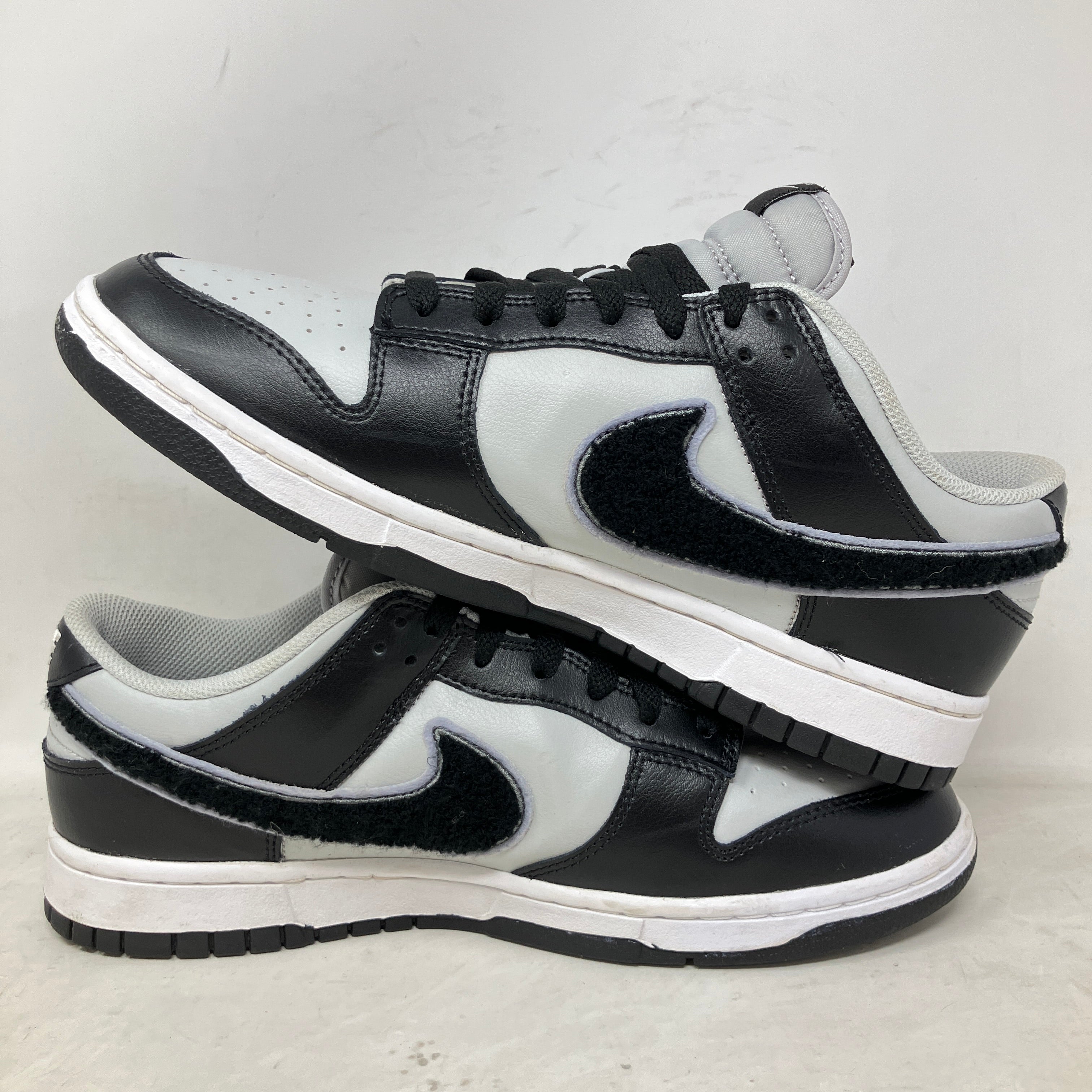Nike Dunk Low Chenille Swoosh Black Grey