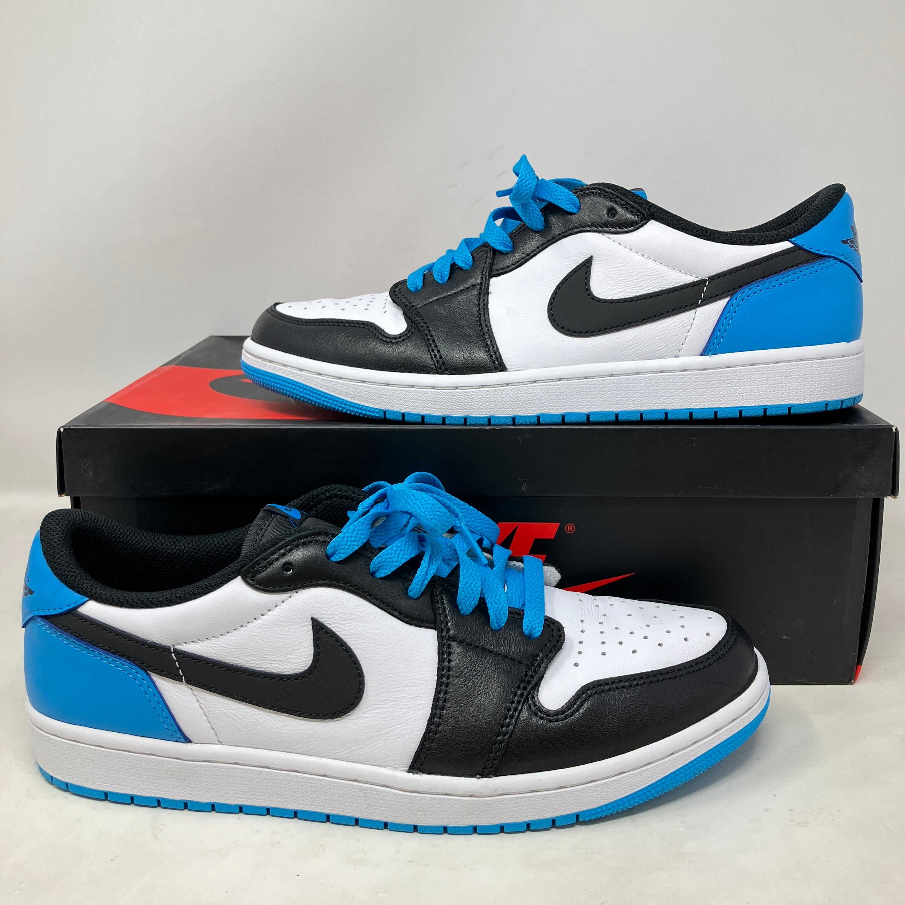 Jordan 1 Retro Low OG Black Dark Powder Blue