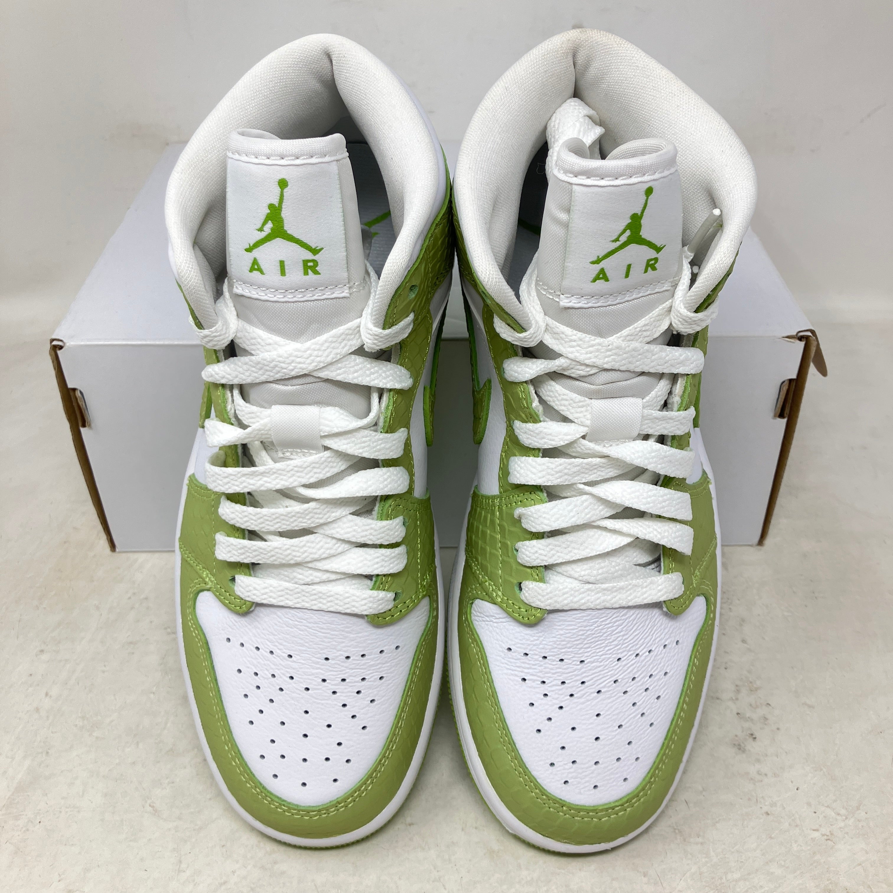 Jordan 1 Mid Green Python (Women's)