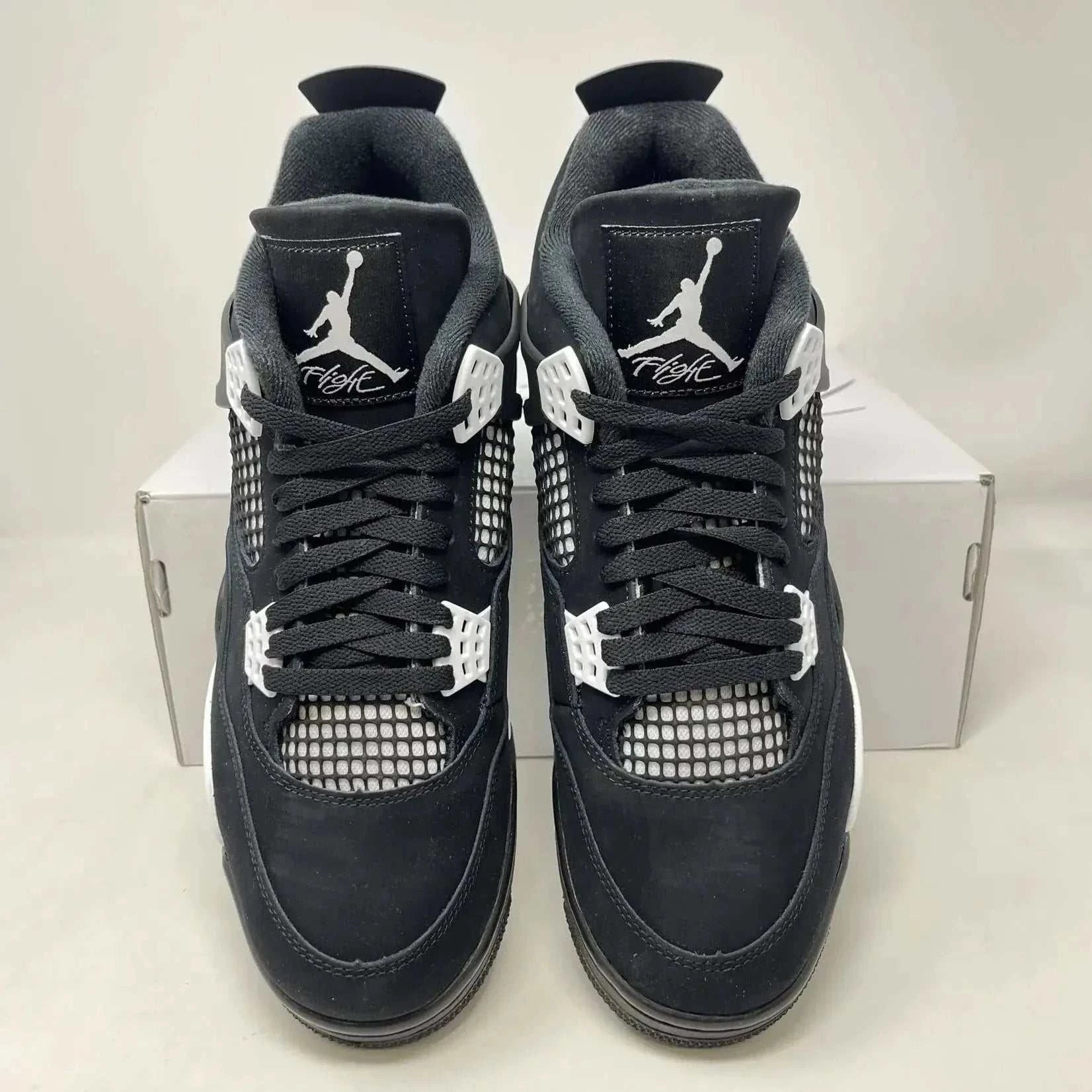 Jordan 4 Retro White Thunder sneakers brand new with all accessories included.