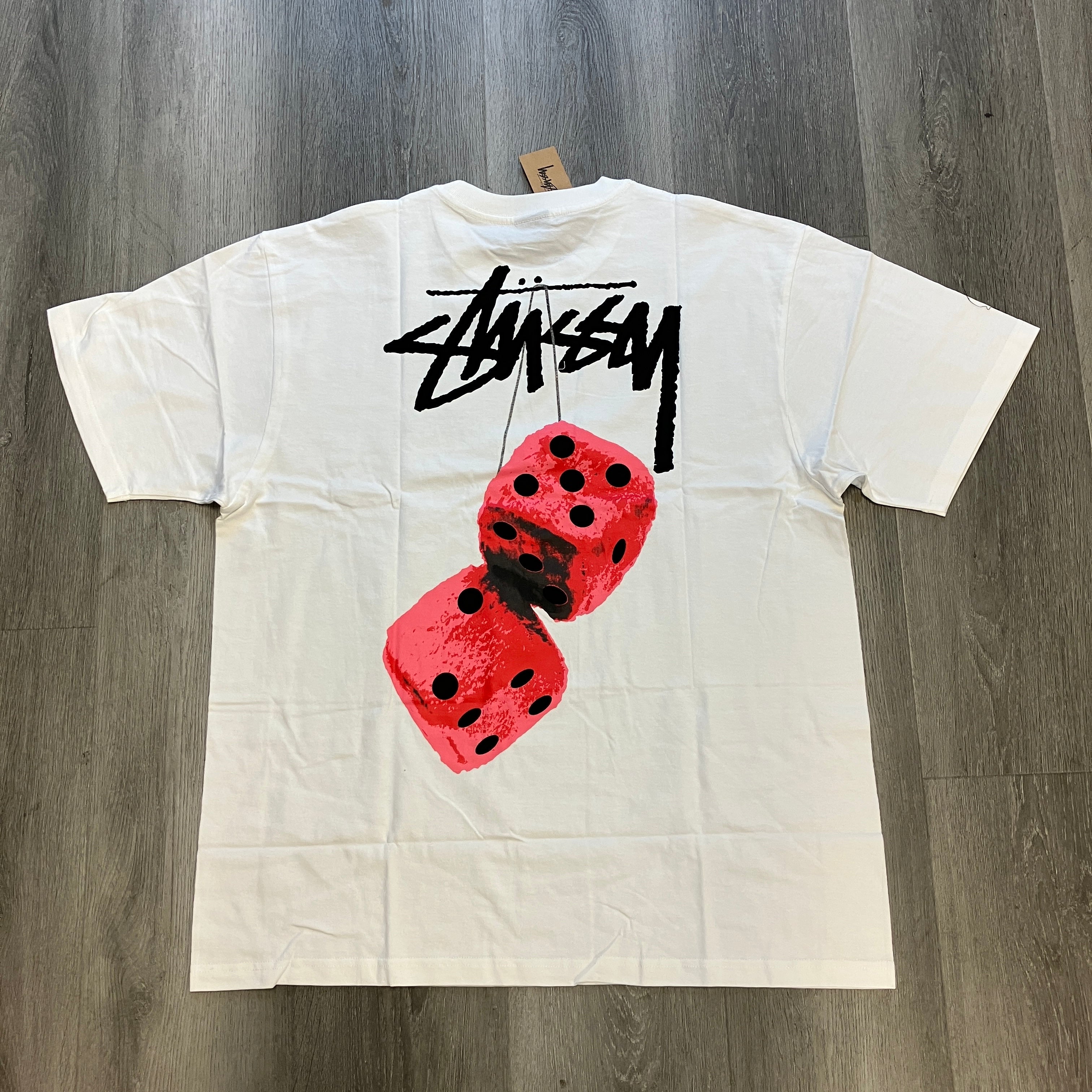 Stussy Fuzzy Dice Tee White