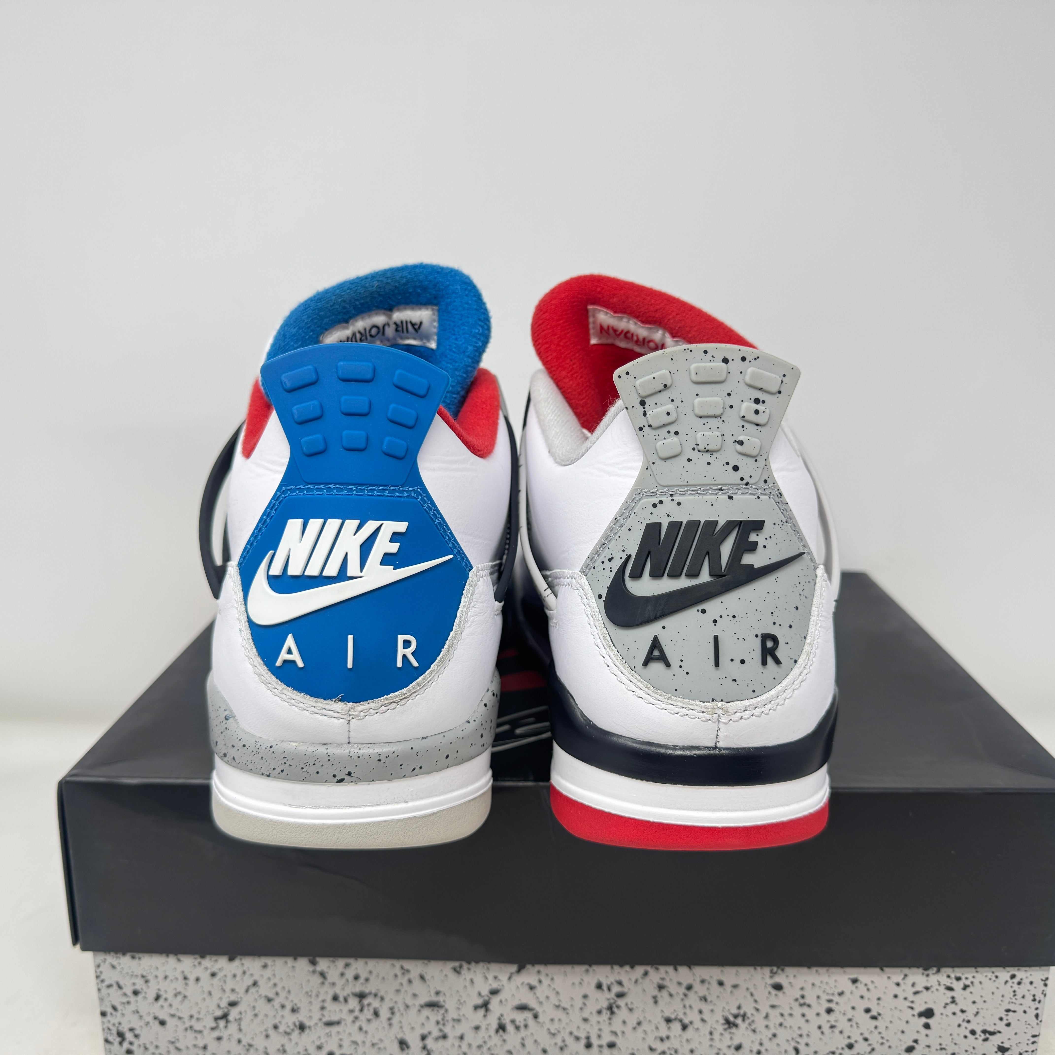Jordan 4 Retro What The sneakers in pre-owned condition with all accessories included.