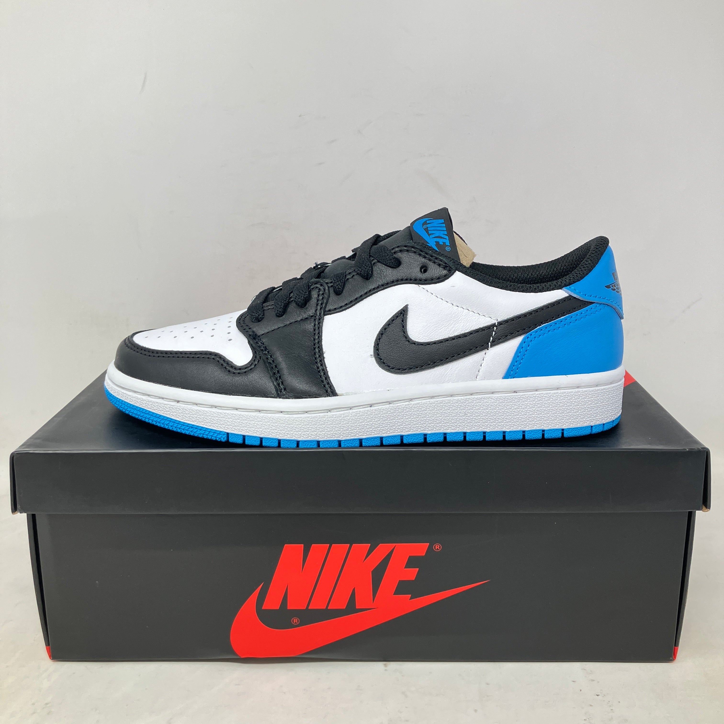 Jordan 1 Retro Low OG Black Dark Powder Blue (Women's)