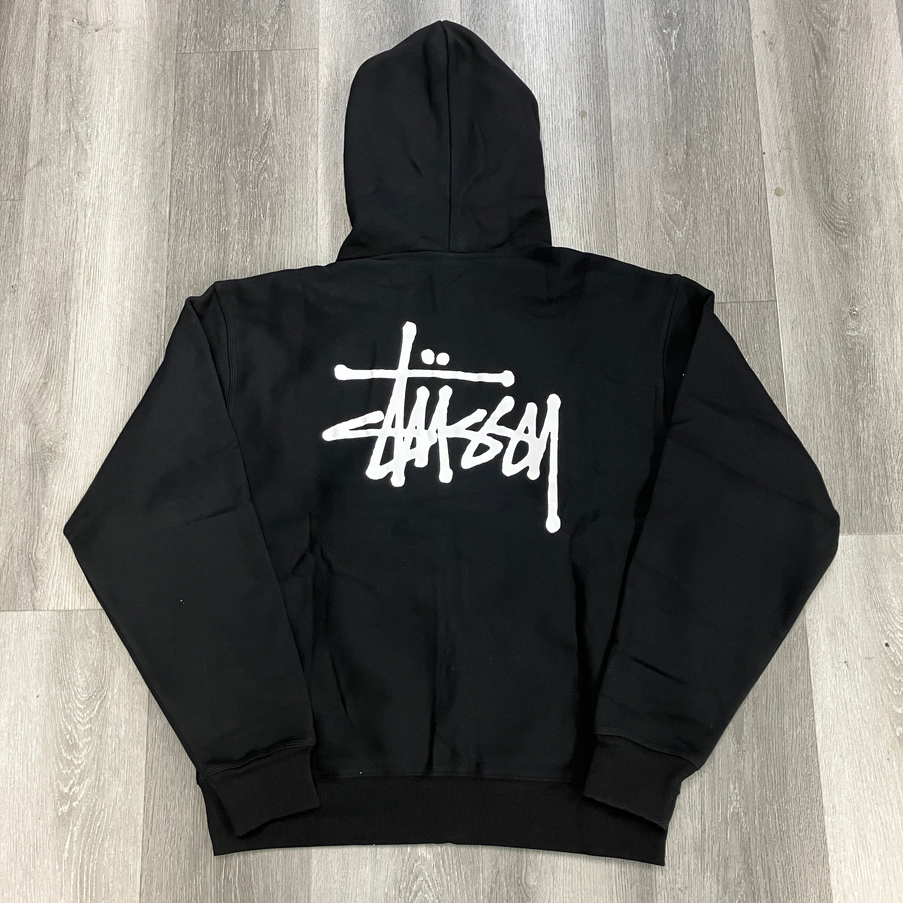 Stussy Basic Logo Zip Hoodie Black