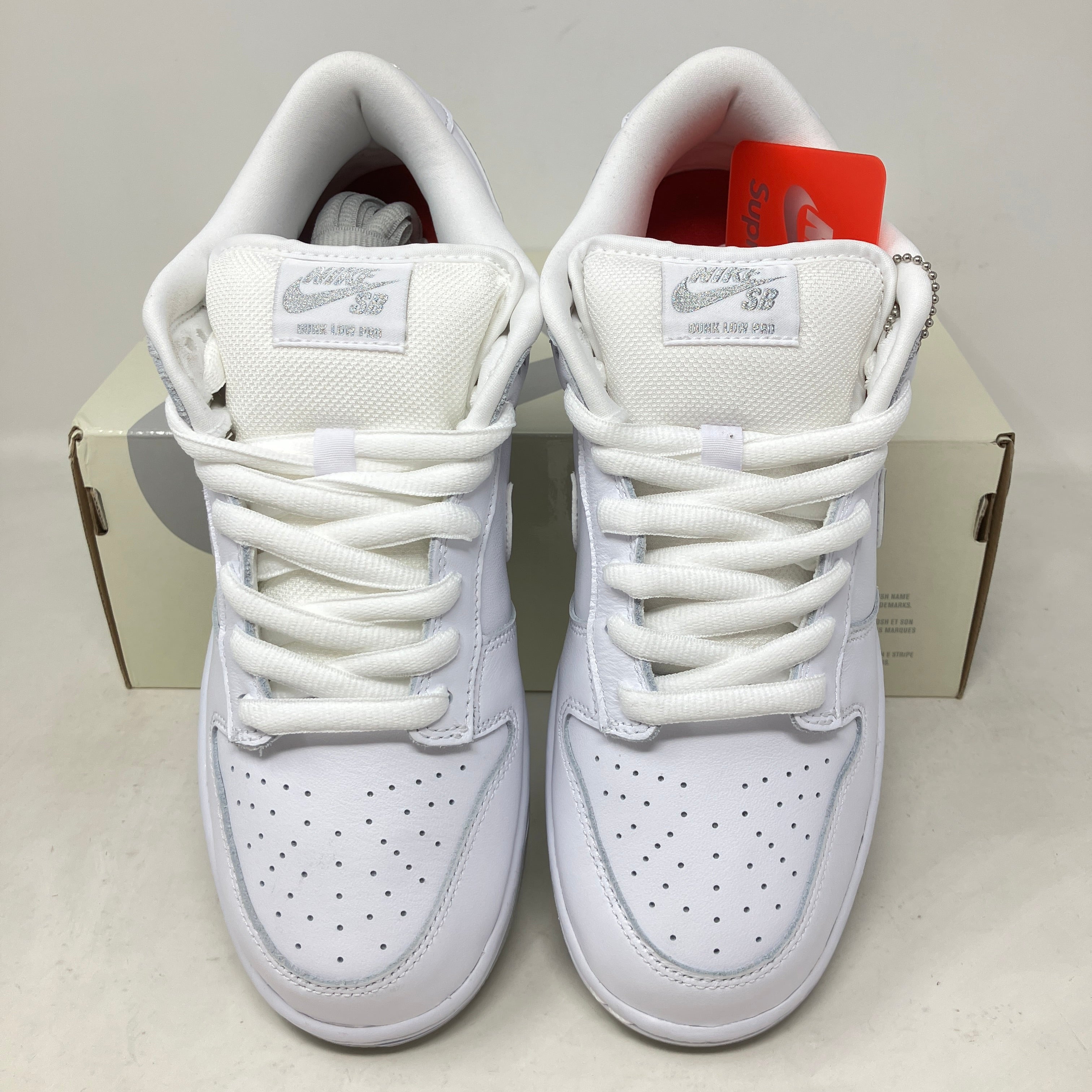 Nike SB Dunk Low Supreme 94 White Metallic Silver