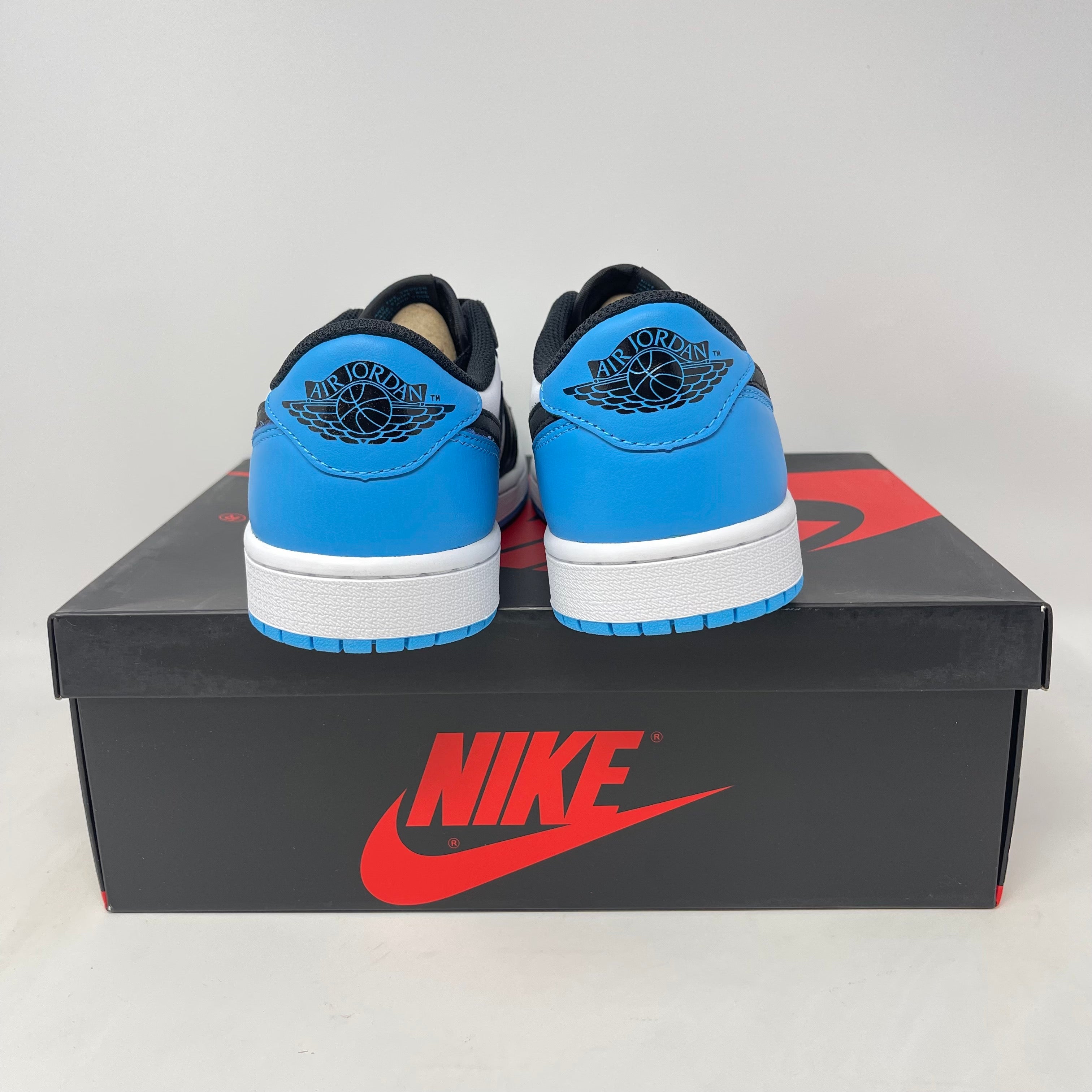 Jordan 1 Retro Low OG Black Dark Powder Blue (GS)