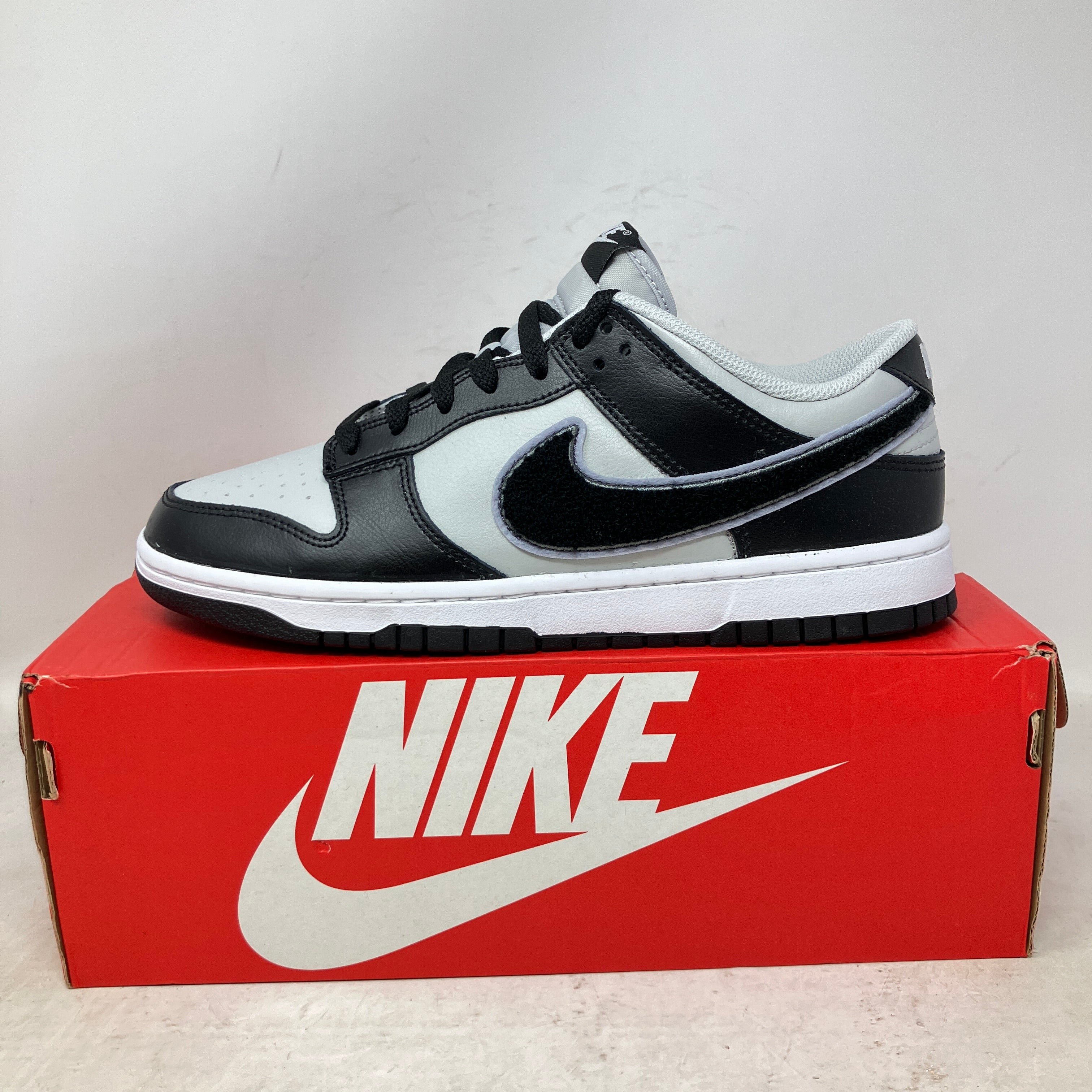 Nike Dunk Low Chenille Swoosh Black Grey