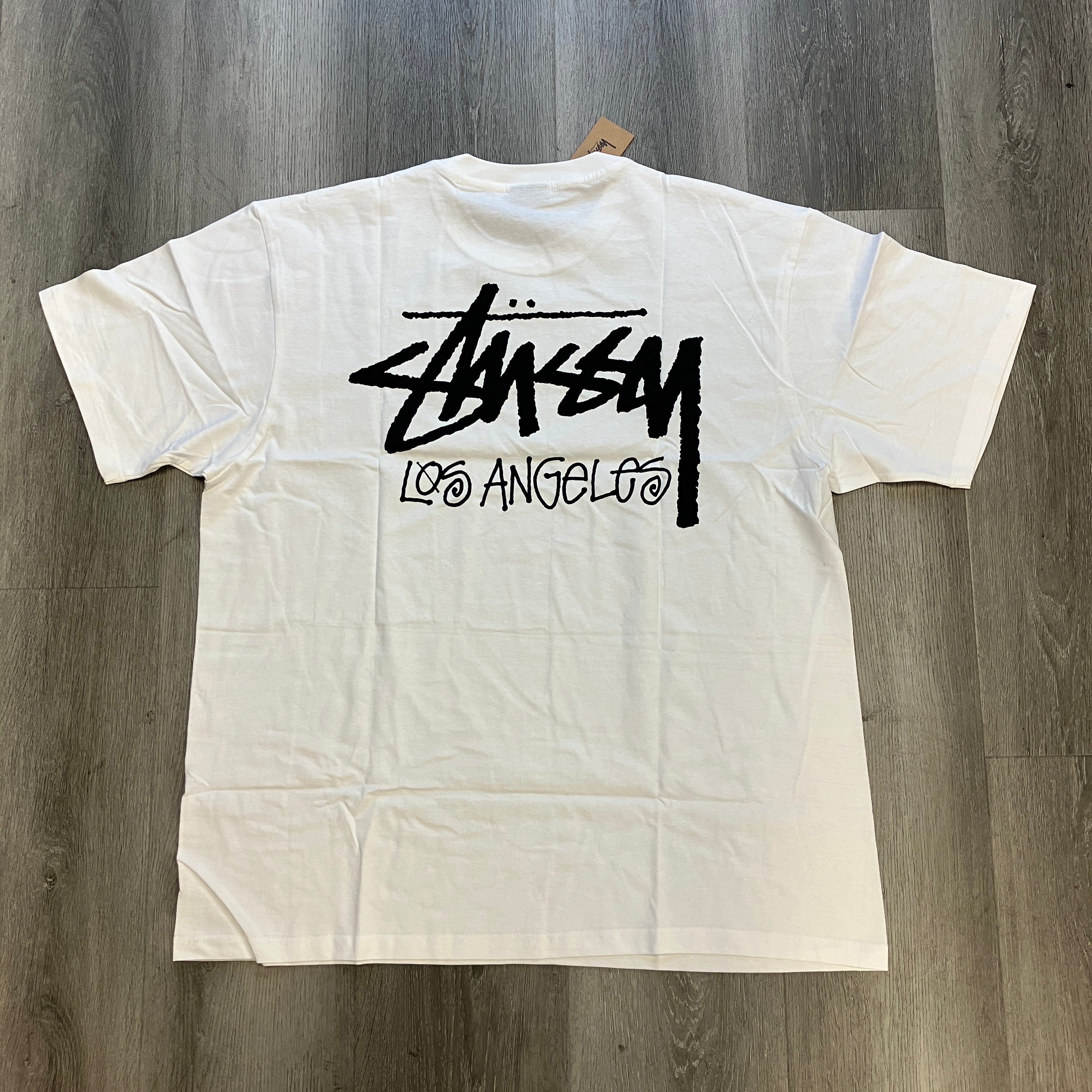Stussy Stock Los Angeles Tee White