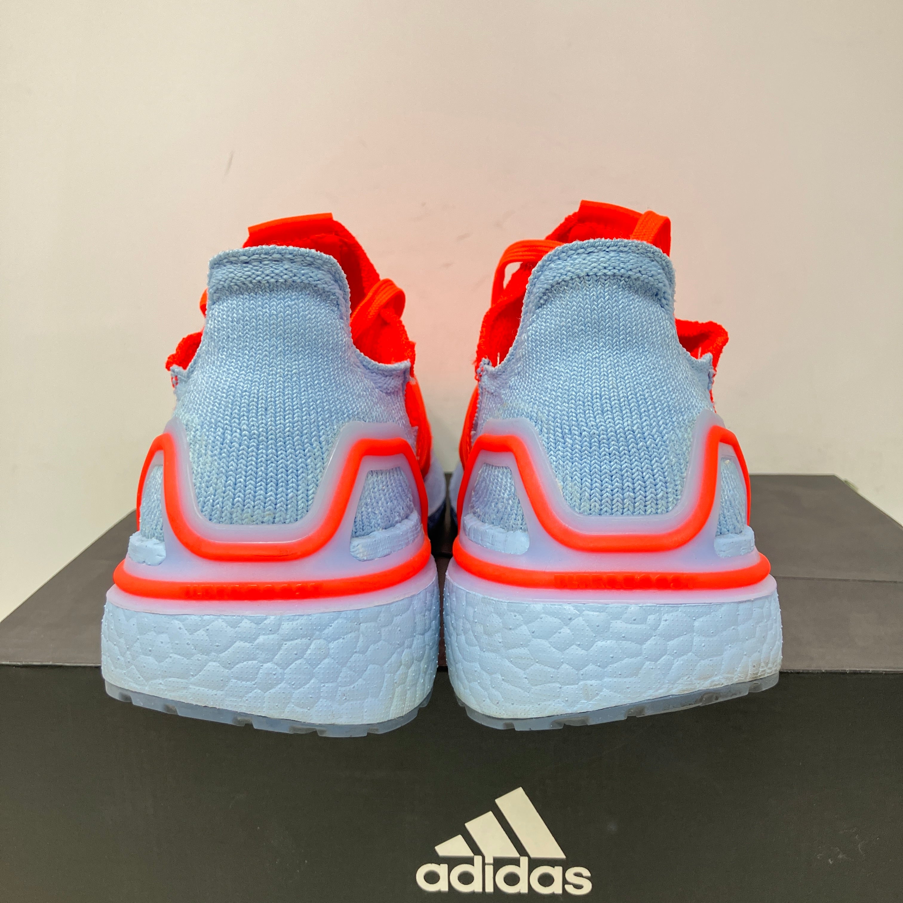 adidas Ultra Boost 19 Solar Red Glow Blue