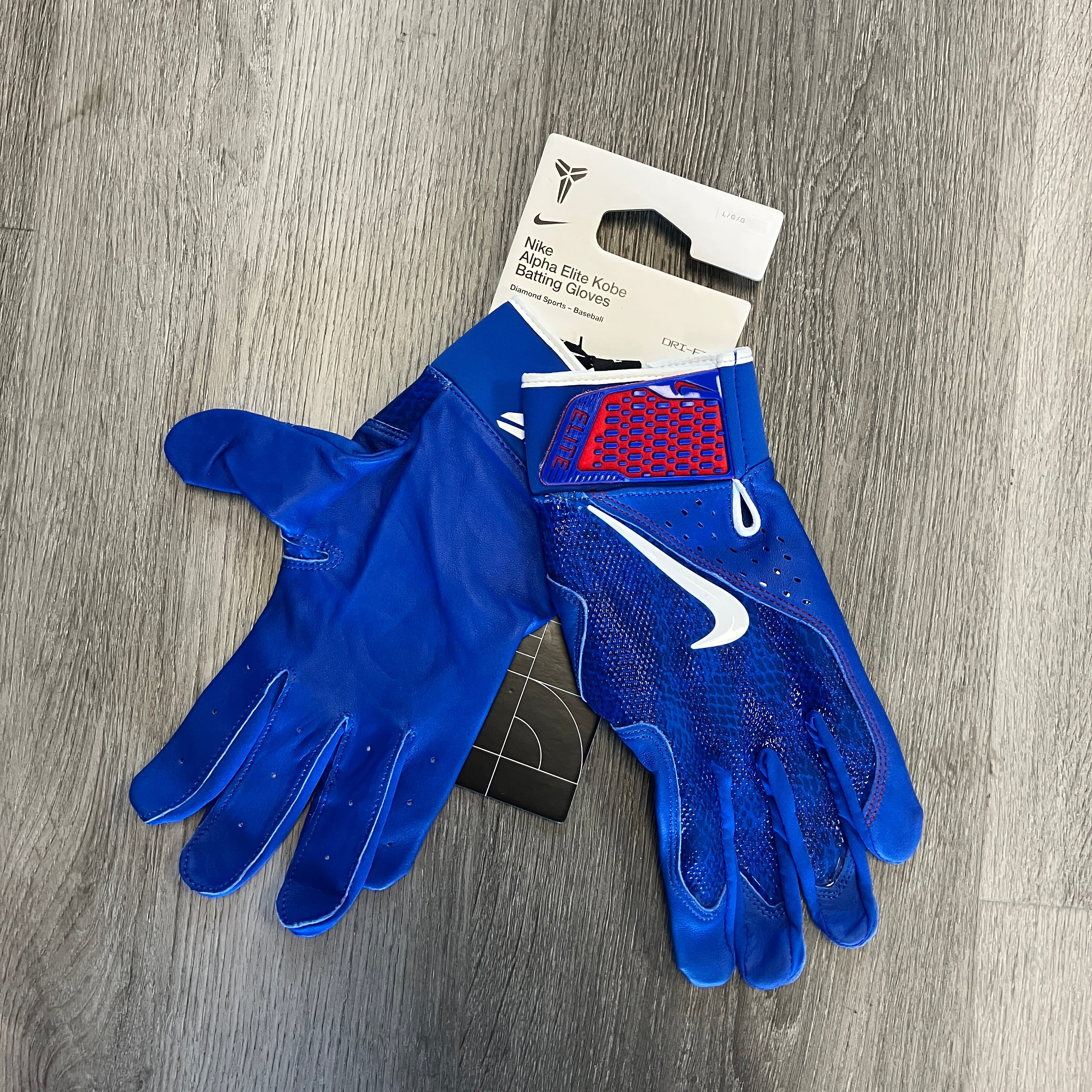 Nike Kobe Baseball Alpha Elite Batting Gloves Blue