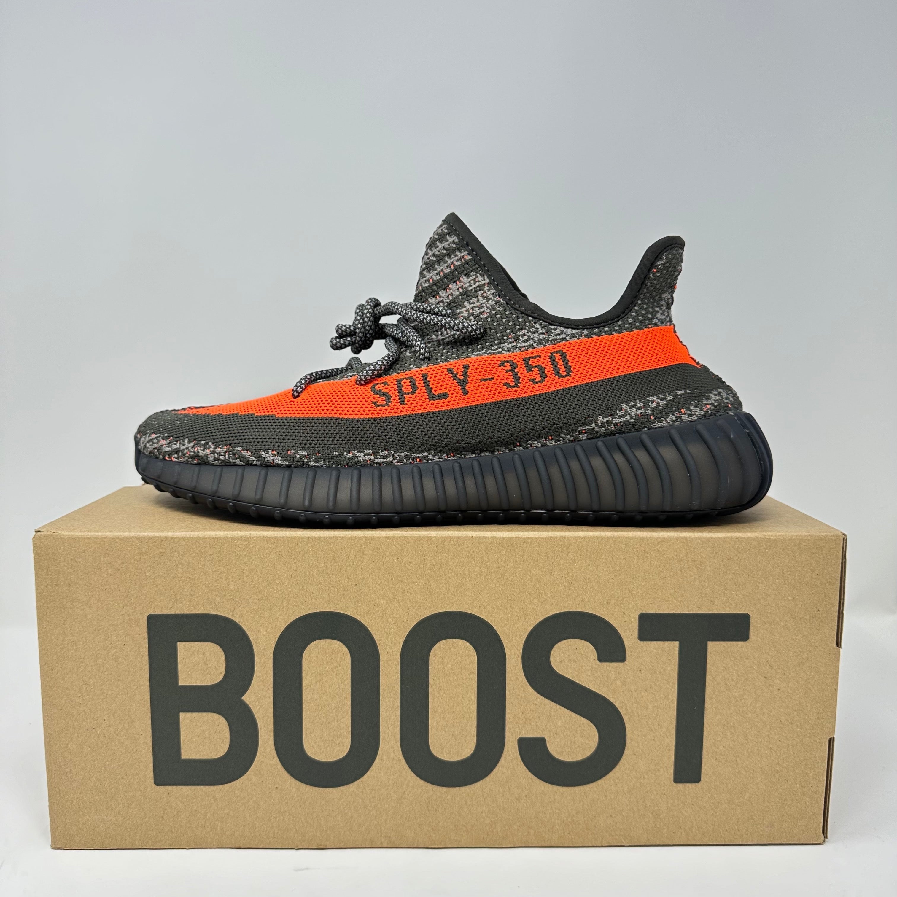 adidas Yeezy Boost 350 V2 Carbon Beluga sneaker on BOOST box in brand new condition with all accessories included