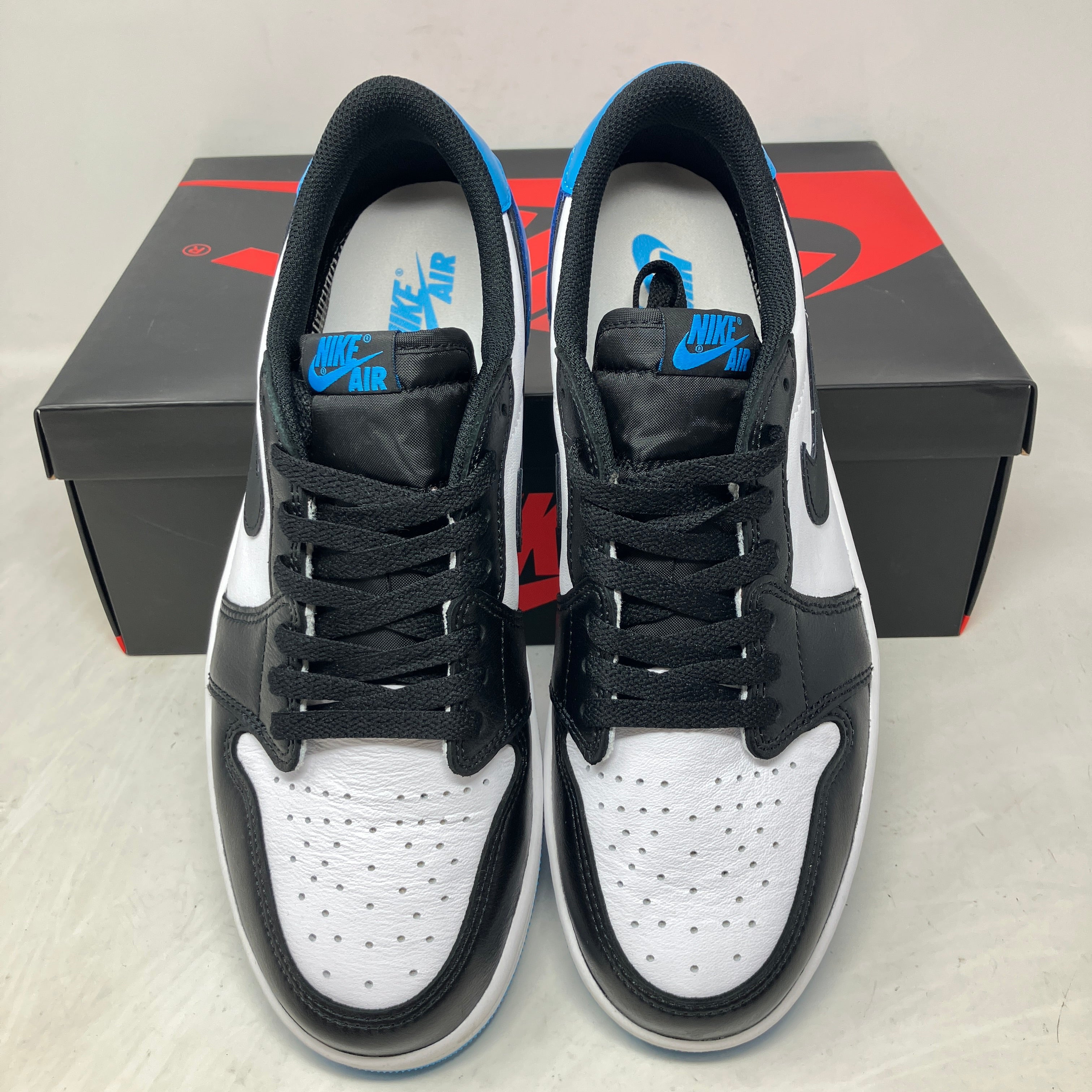 Jordan 1 Retro Low OG Black Dark Powder Blue