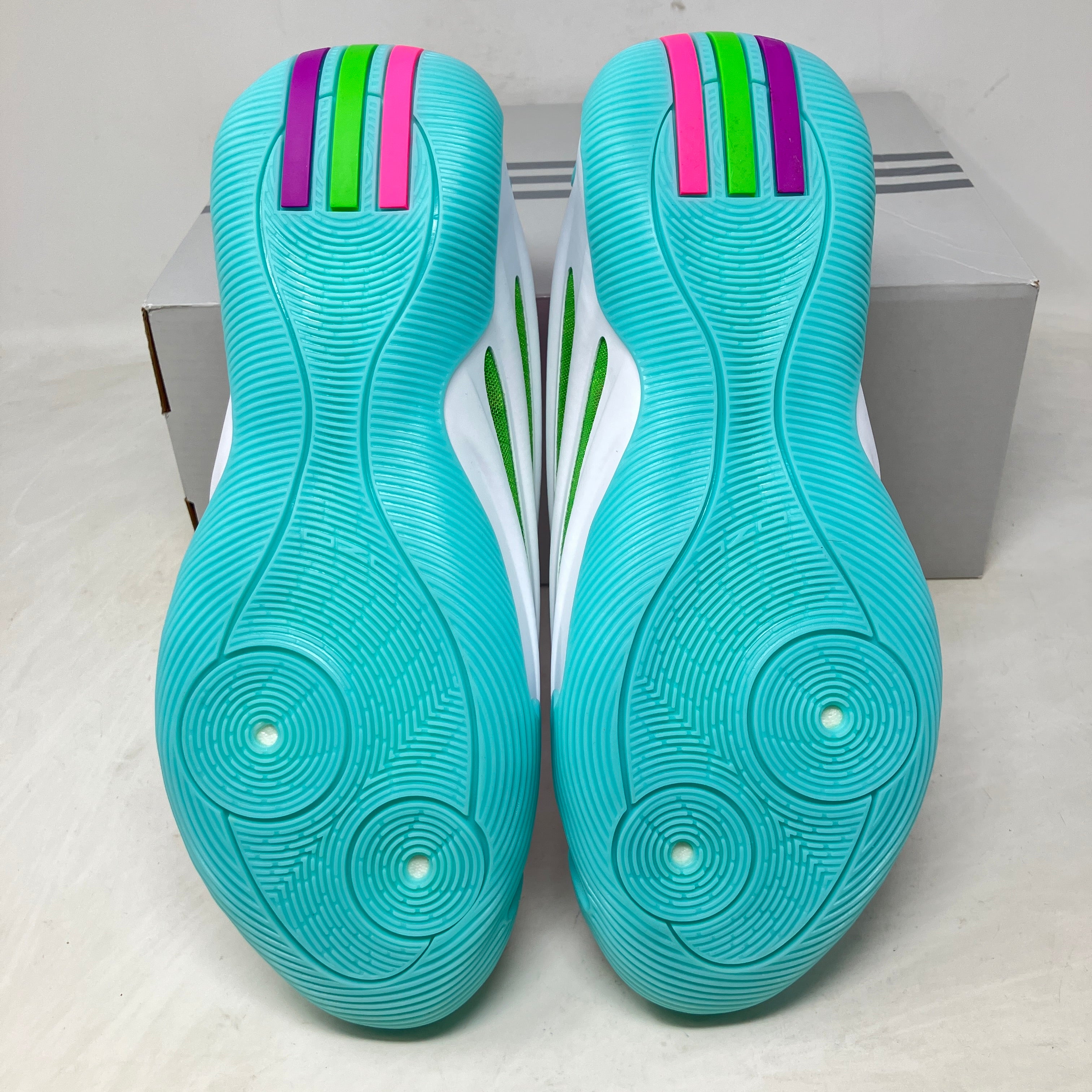 adidas Harden Vol. 9 Jalen Williams White Lucid Lime Pink