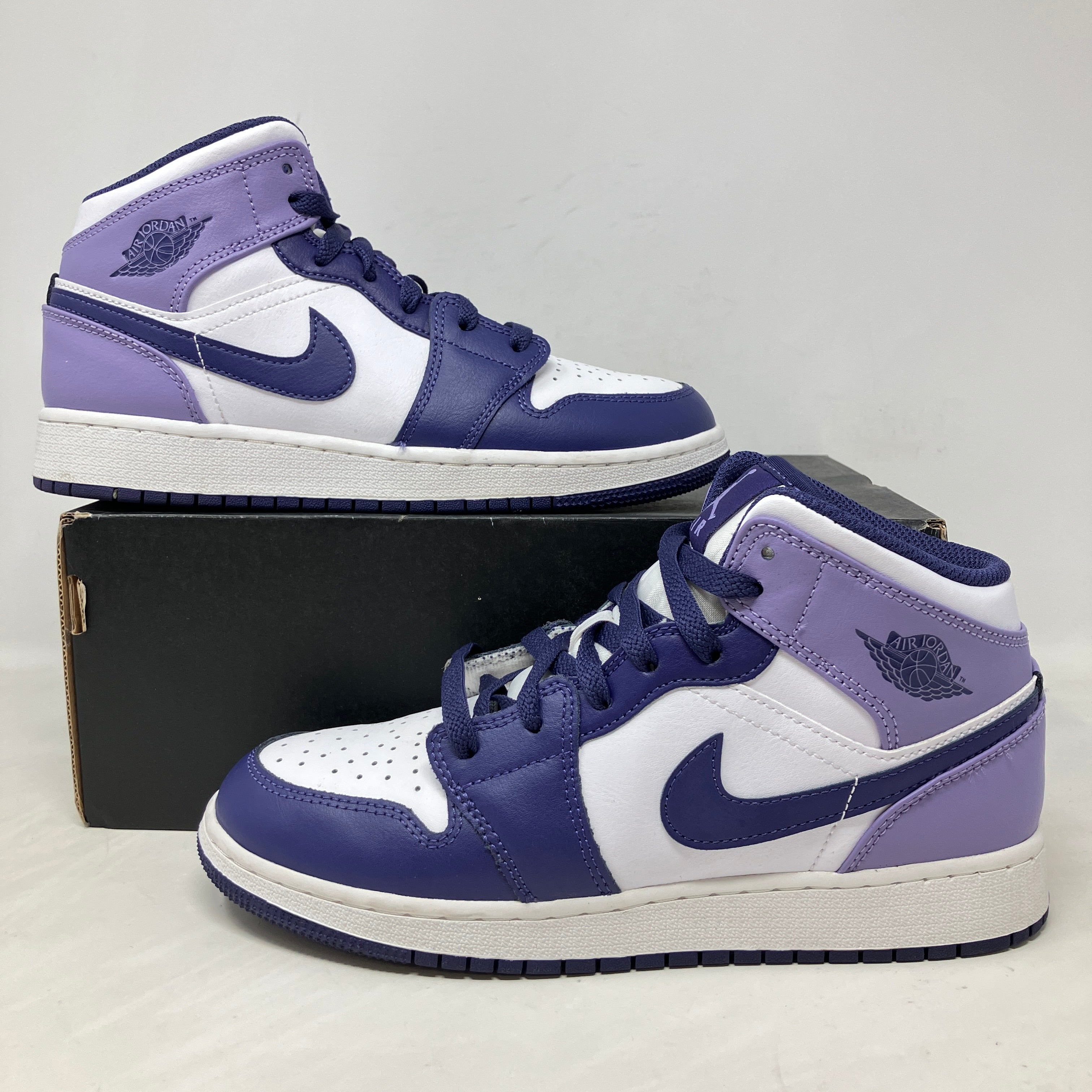 Jordan 1 Mid White Sky J Purple (GS)