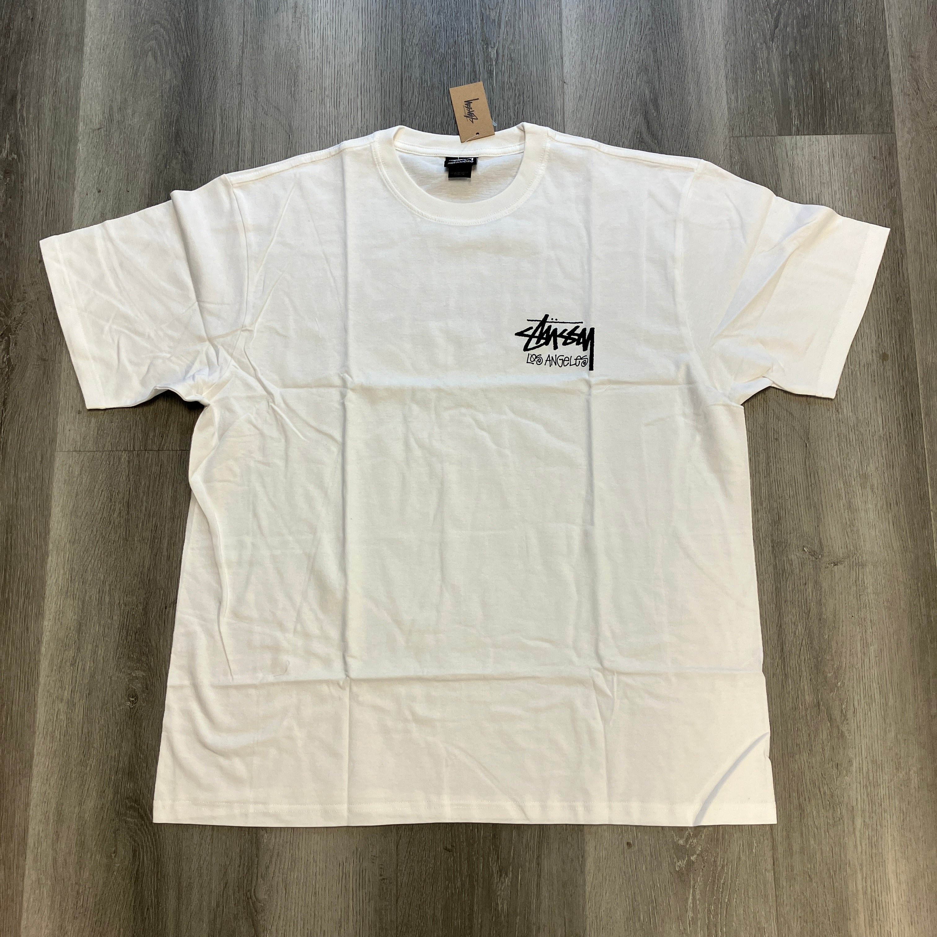 Stussy Stock Los Angeles Tee White