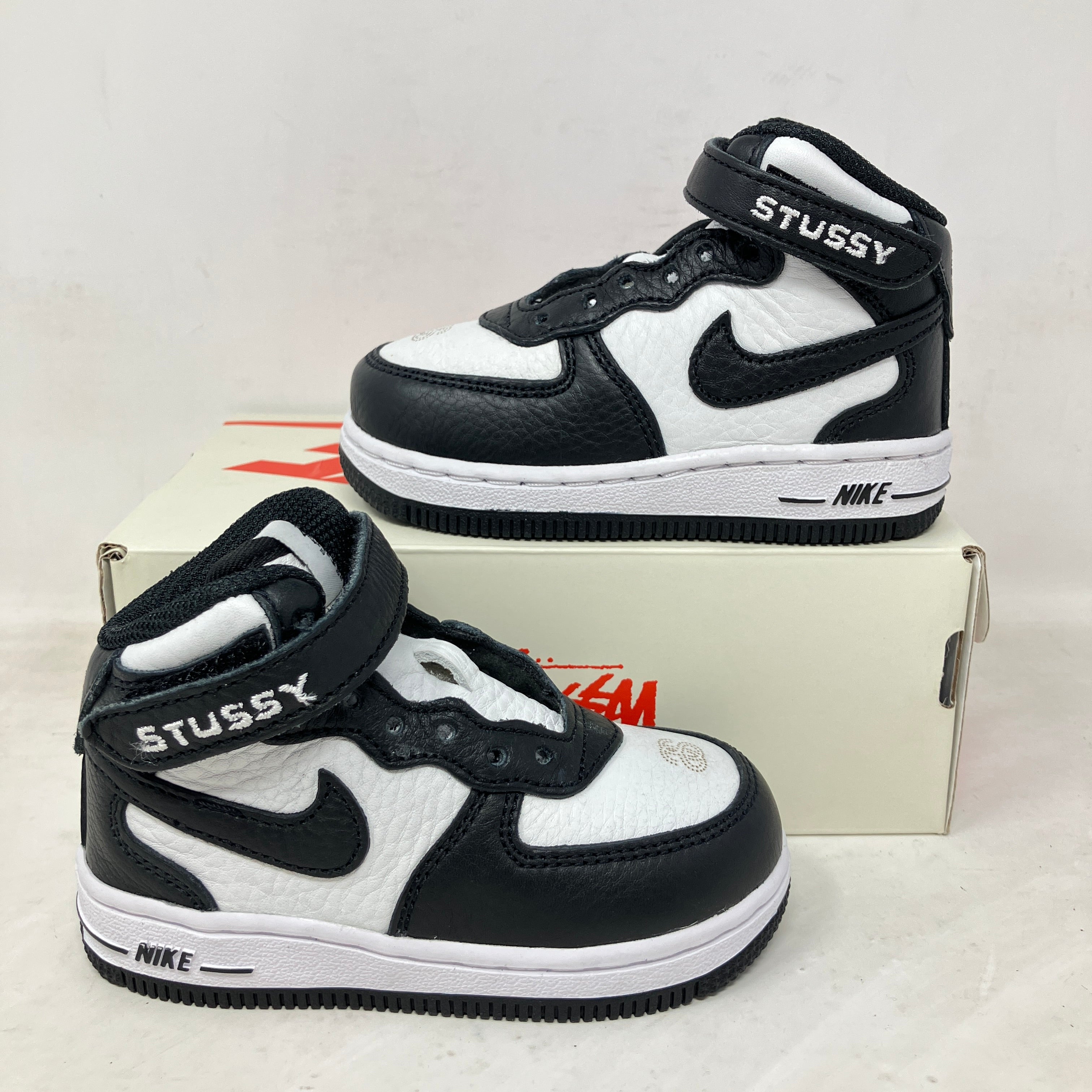 Nike Air Force 1 Mid Stussy Light Bone Black (TD)