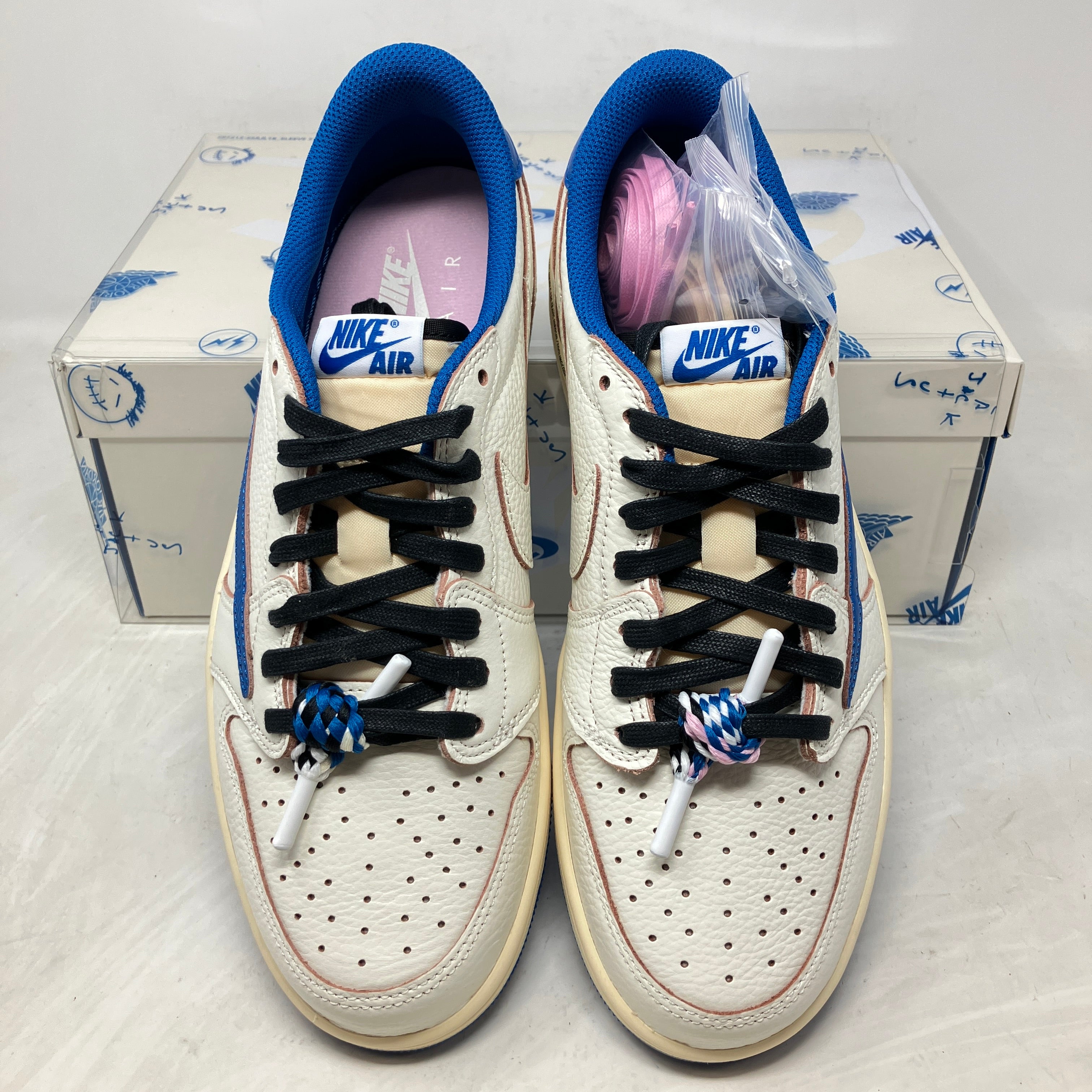 Jordan 1 Retro Low OG SP Fragment x Travis Scott Sail Military Blue