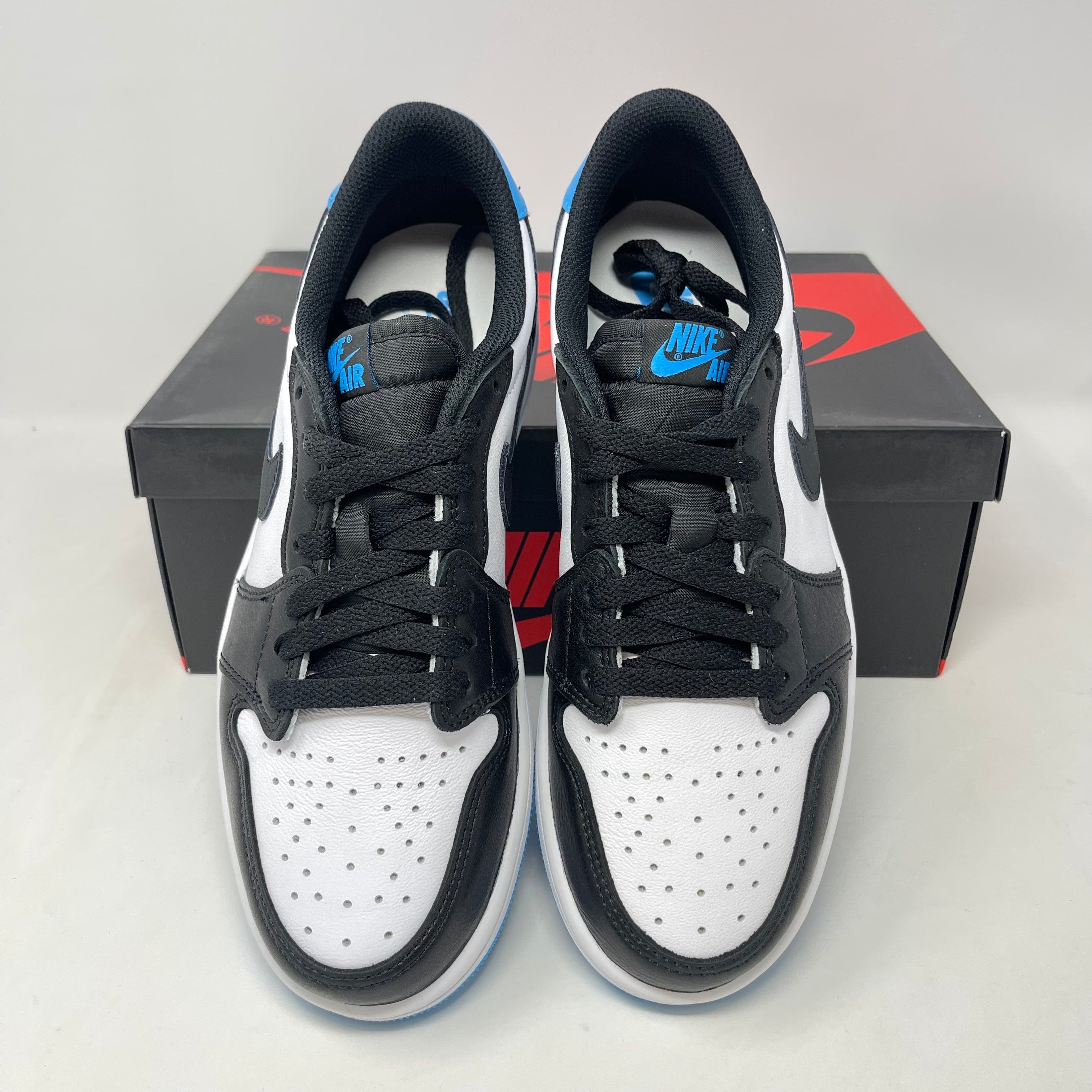Jordan 1 Retro Low OG Black Dark Powder Blue (GS)