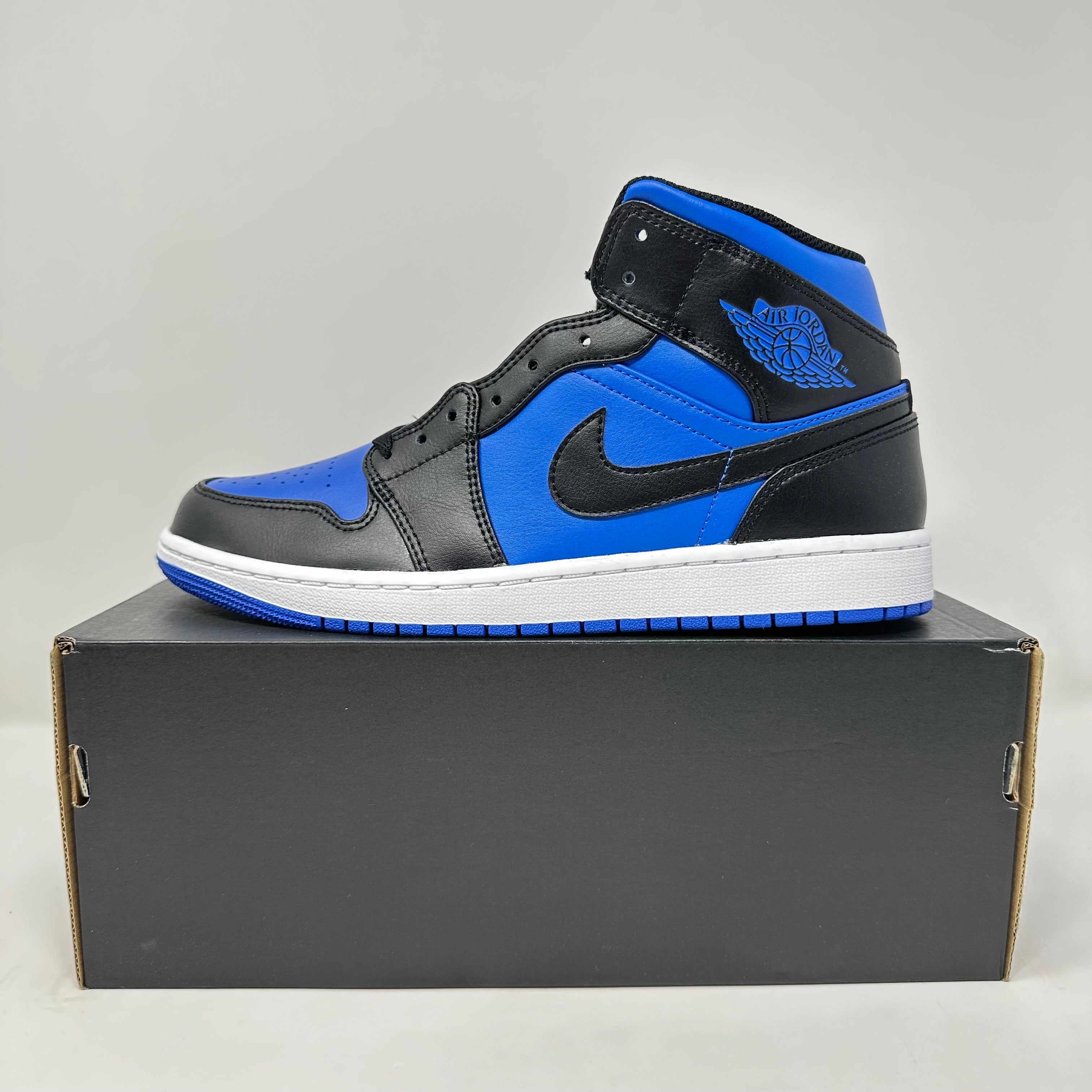 Jordan 1 Mid Black Royal Blue