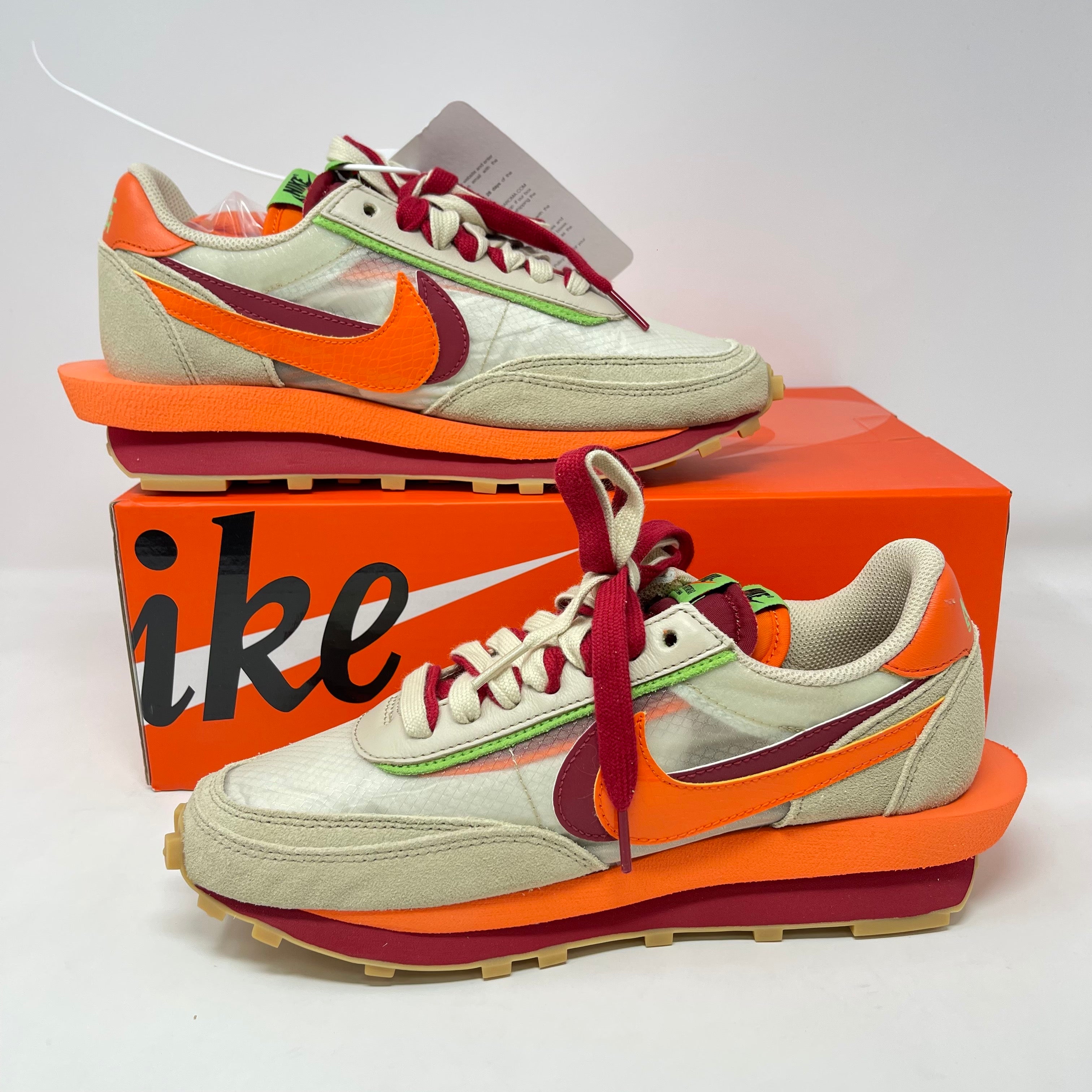 Nike LD Waffle sacai CLOT Kiss of Death Net Orange Blaze