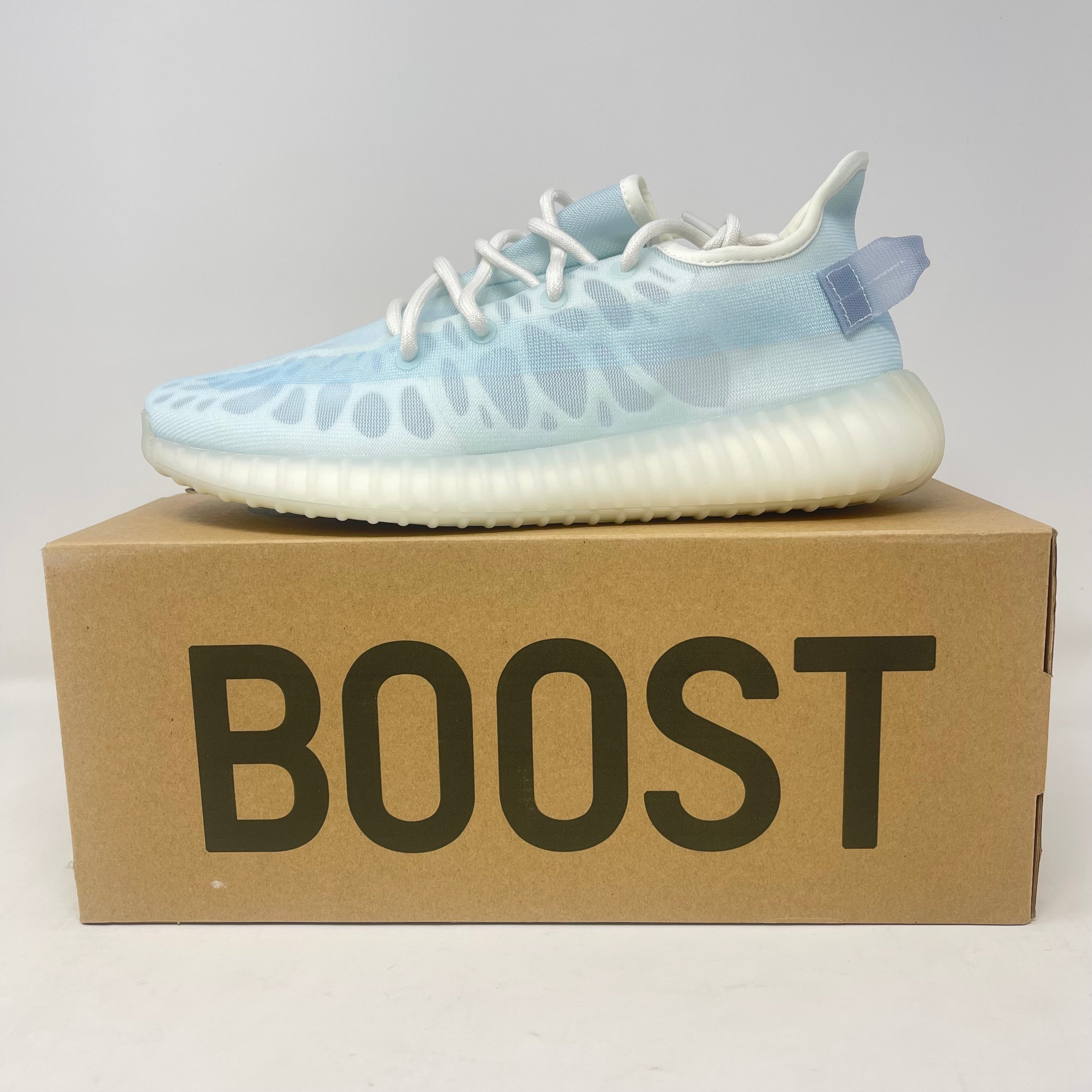 Brand new adidas Yeezy Boost 350 V2 Mono Ice sneakers with box.