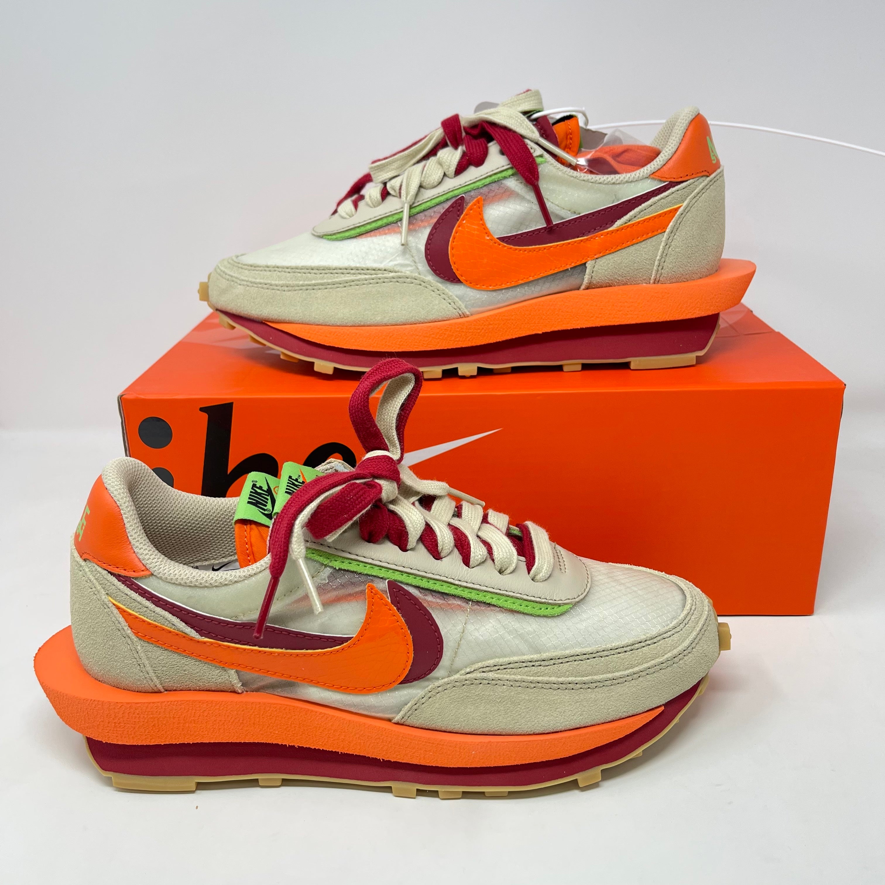 Nike LD Waffle sacai CLOT Kiss of Death Net Orange Blaze