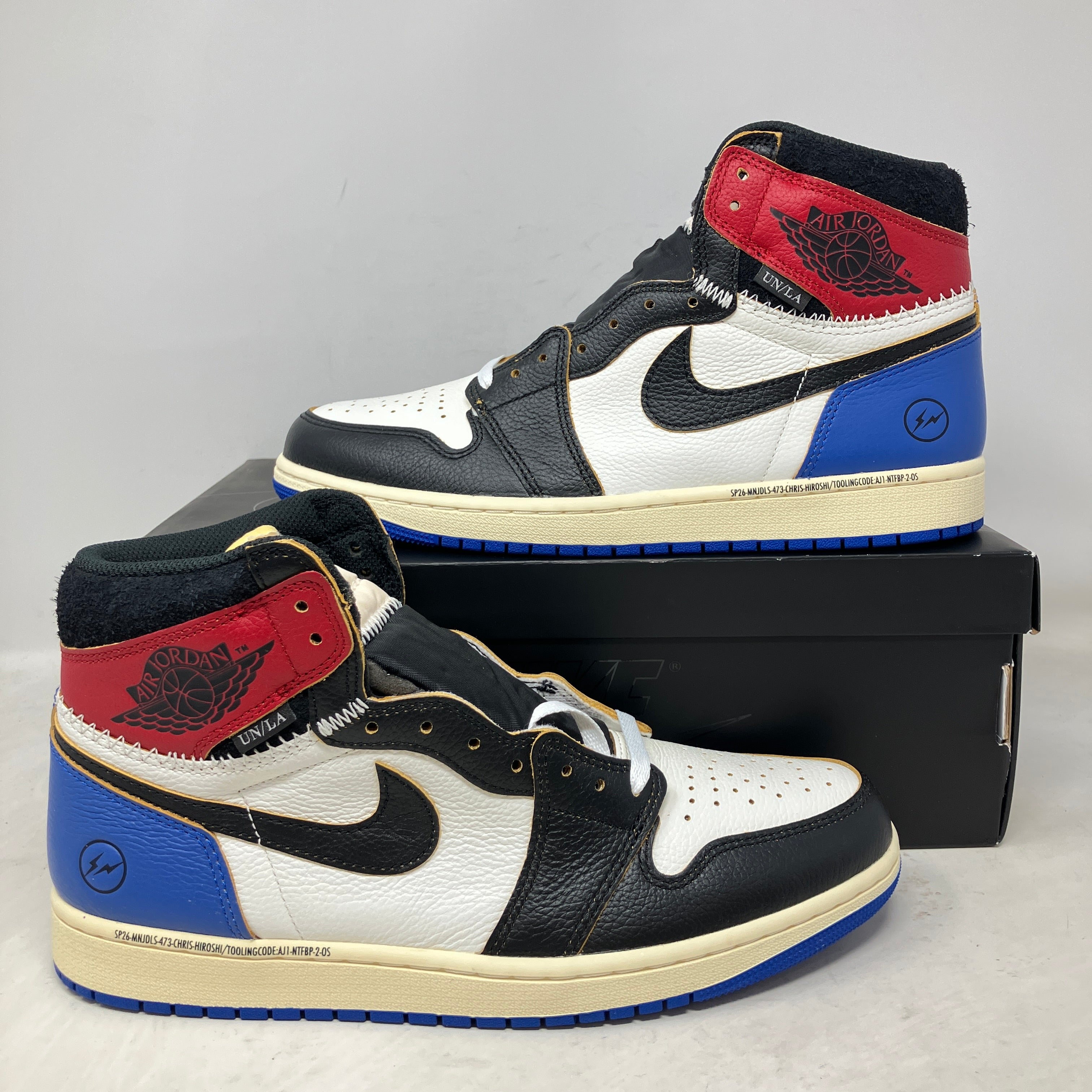 Jordan 1 Retro High OG SP Fragment x Union LA Varsity Red Sport Royal
