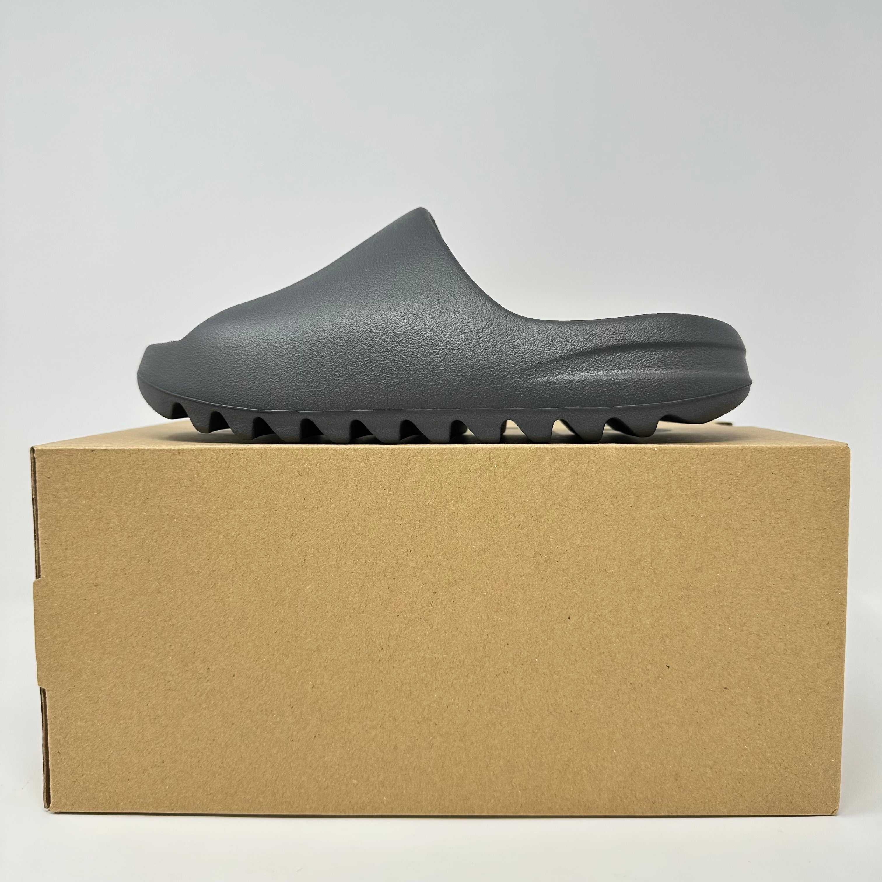 adidas Yeezy Slide Granite on box, brand new condition.