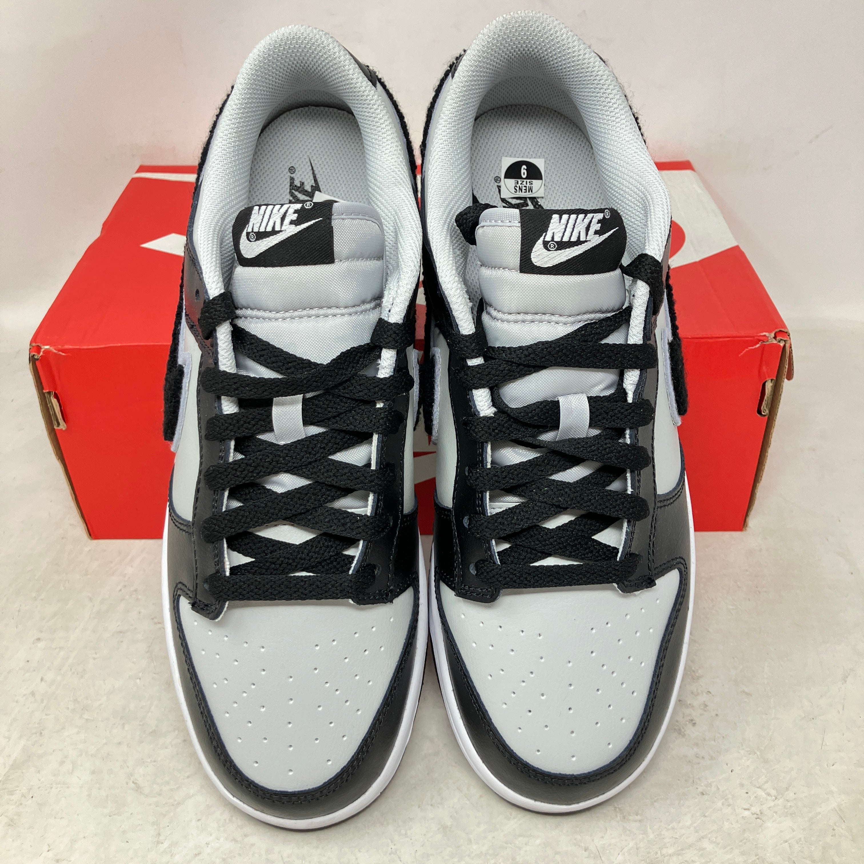 Nike Dunk Low Chenille Swoosh Black Grey