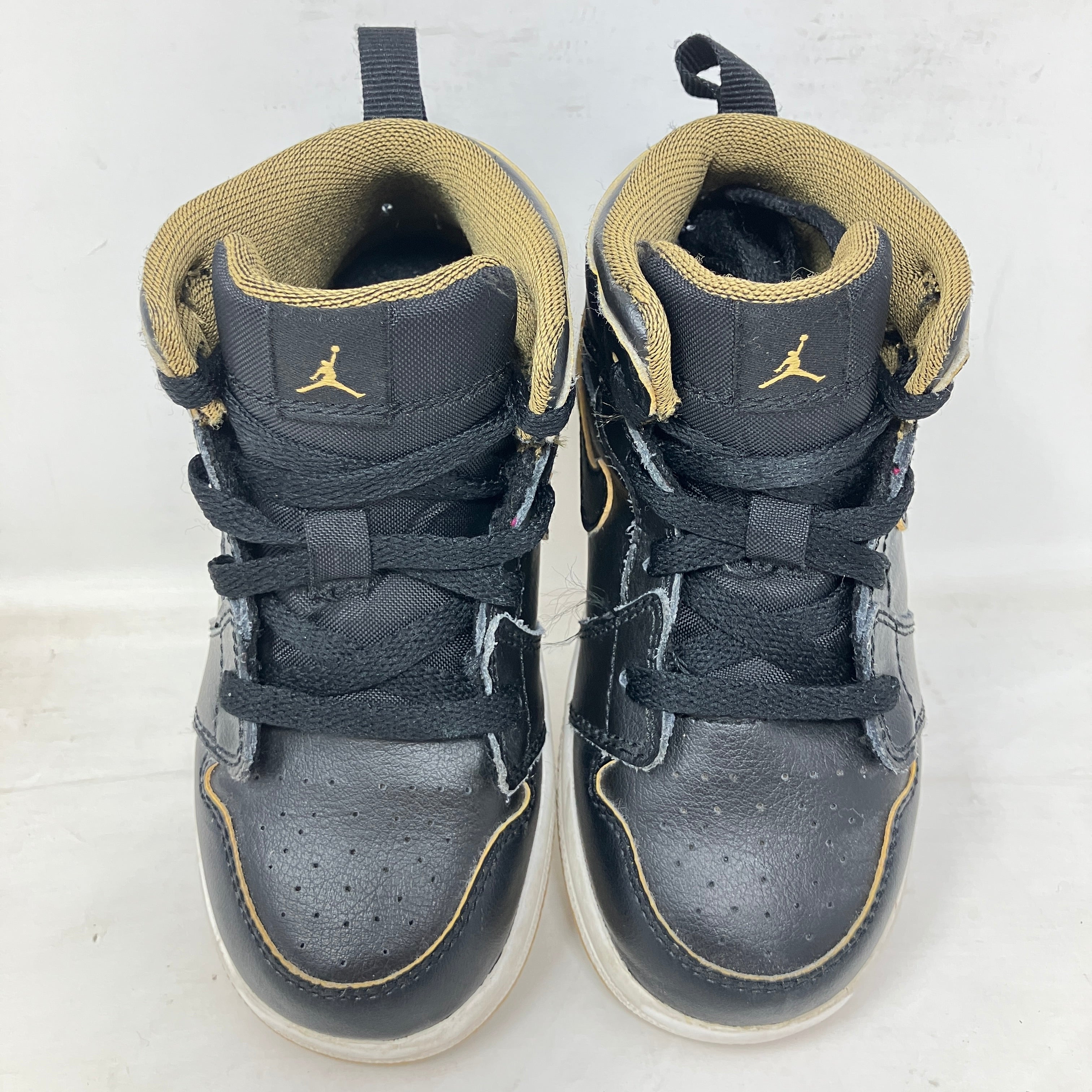 Jordan 1 Mid Black Metallic Gold (TD)