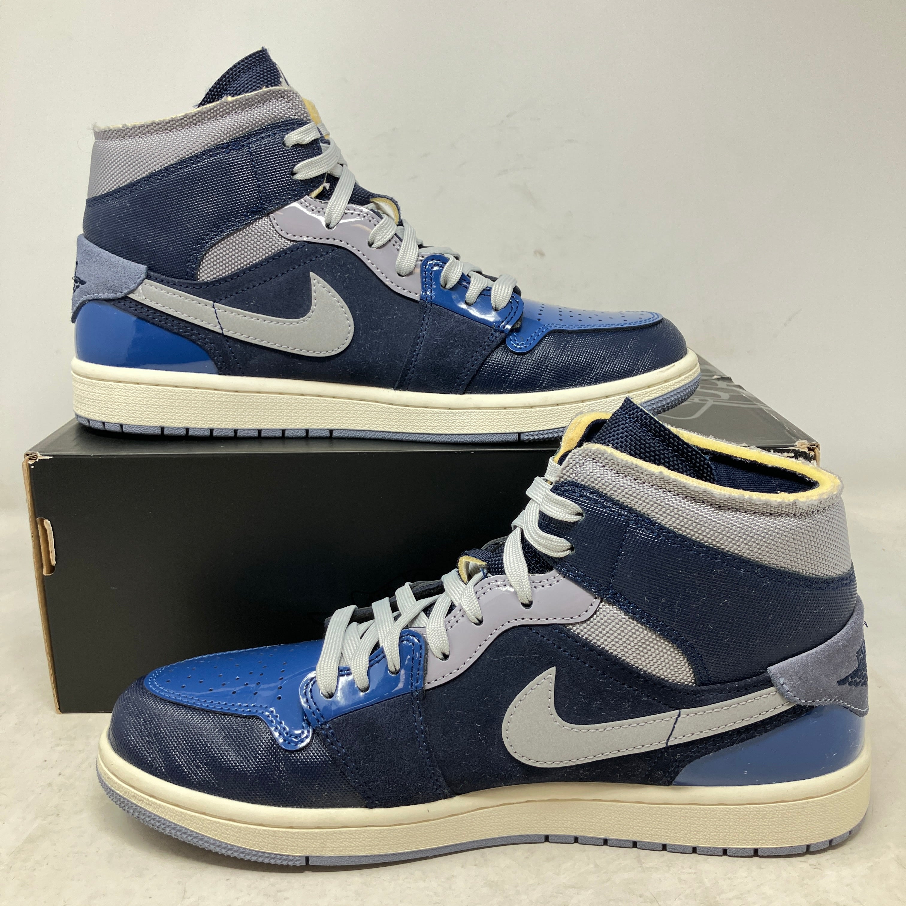 Jordan 1 Mid SE Craft Obsidian French Blue Ashen Slate White