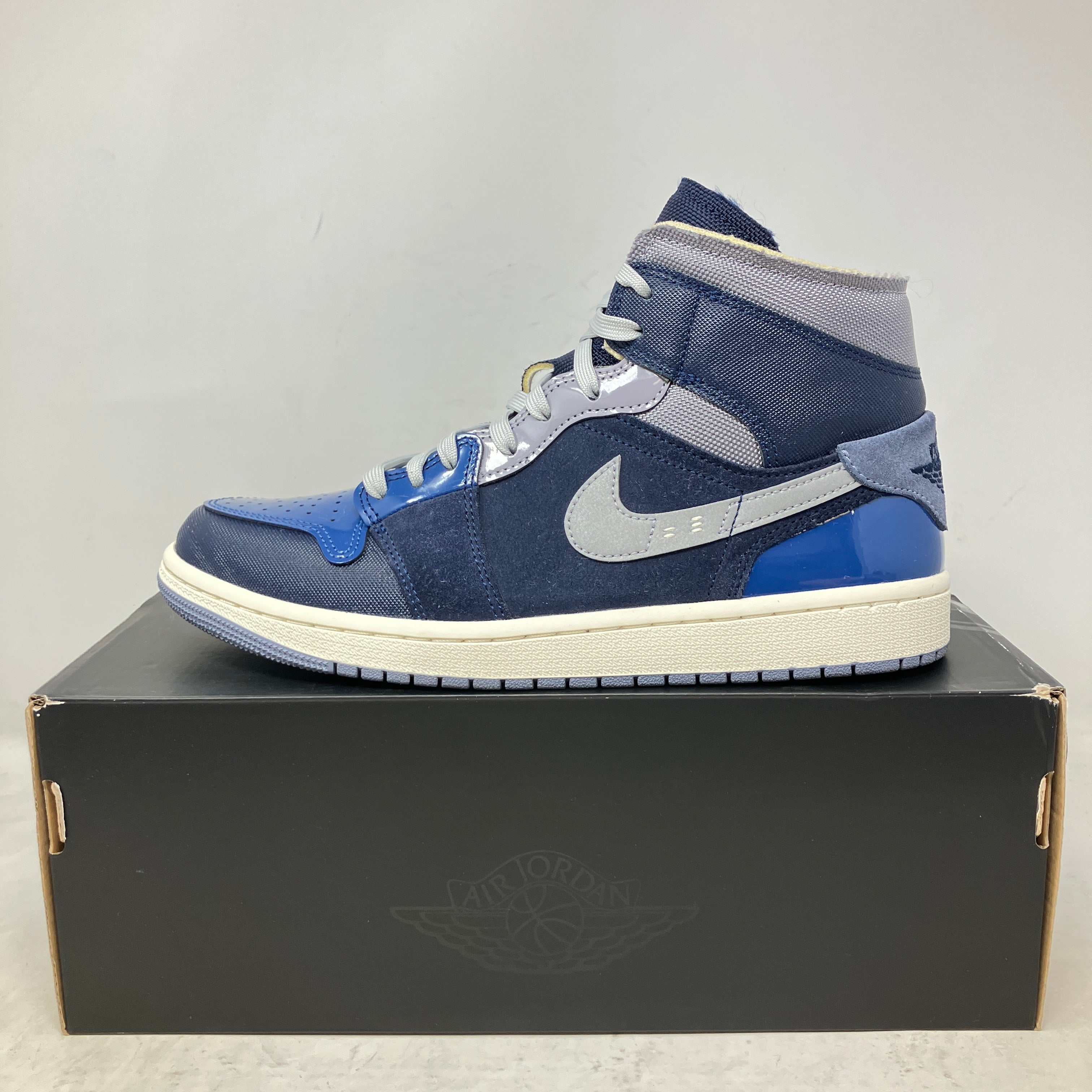 Jordan 1 Mid SE Craft Obsidian French Blue Ashen Slate White