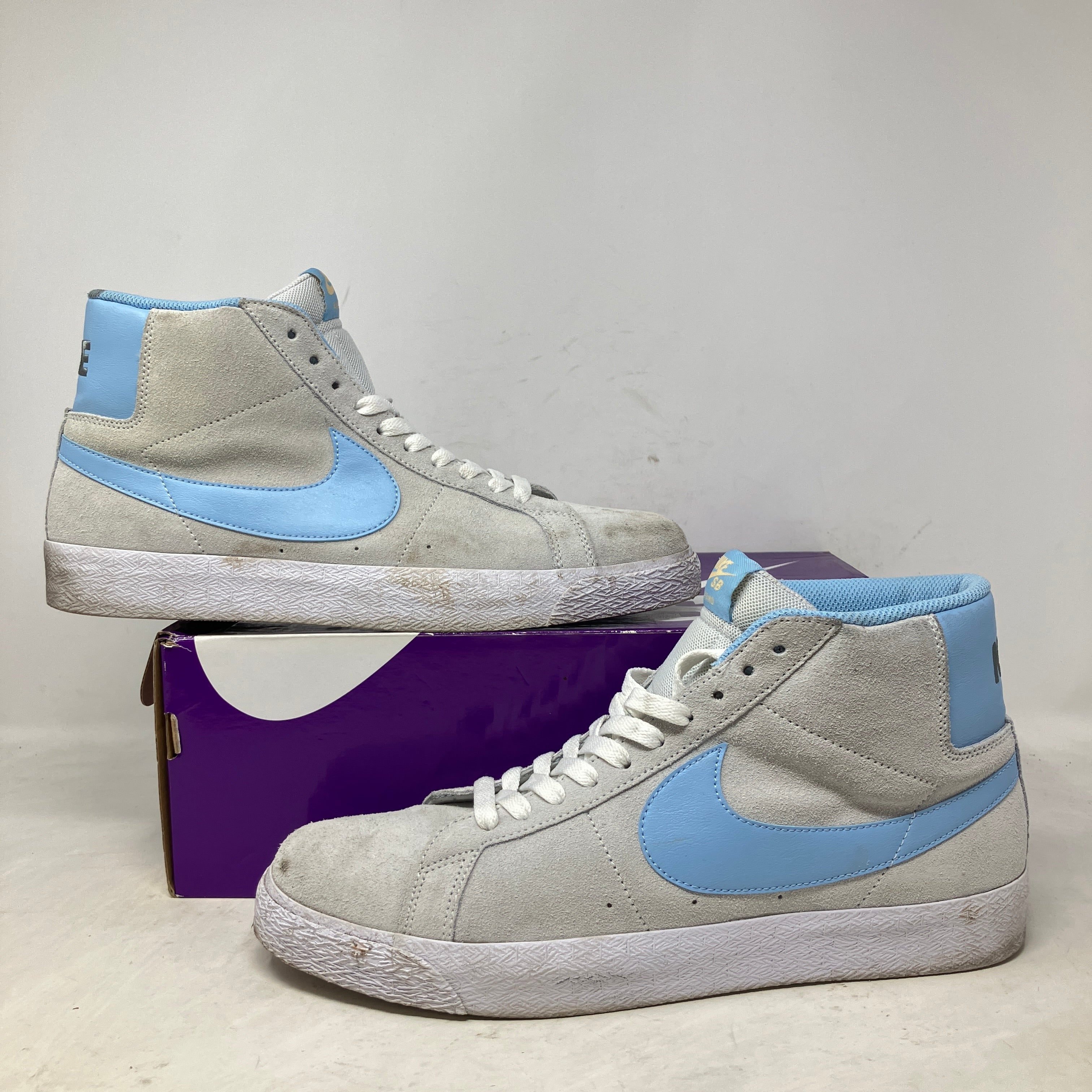 Nike SB Blazer Mid Soft Grey Baby Blue