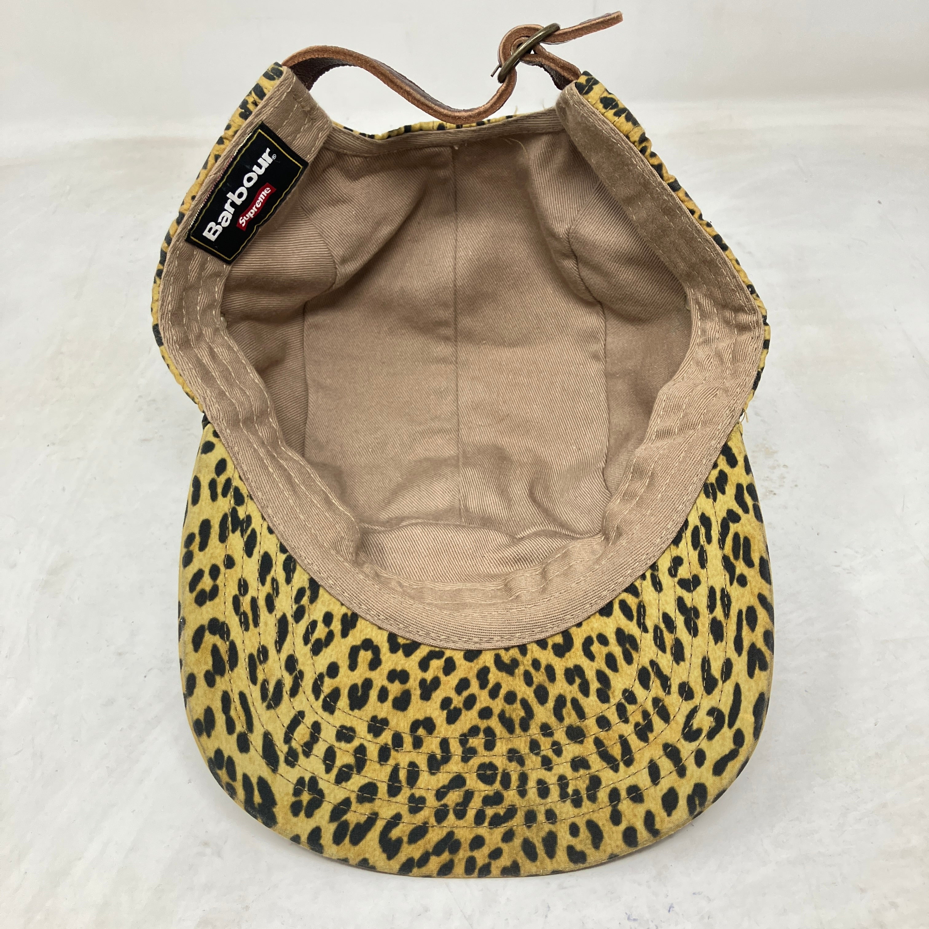 Supreme Barbour Waxed Cotton Camp Cap Leopard