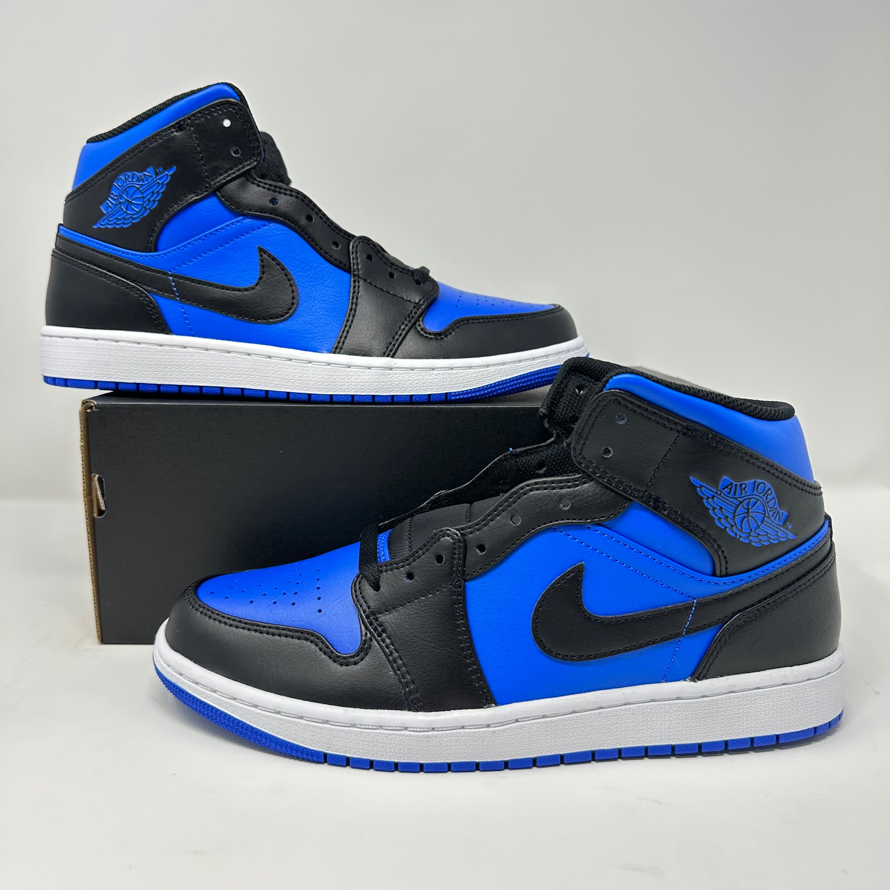 Jordan 1 Mid Black Royal Blue