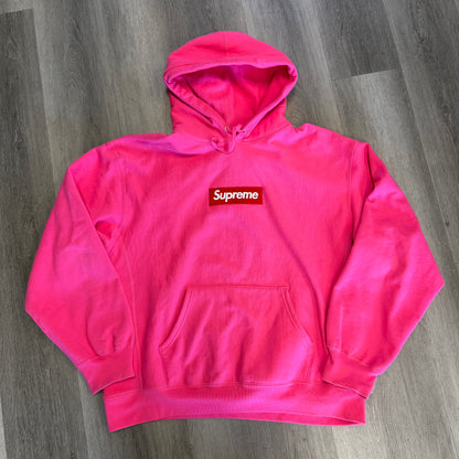 Supreme Box Logo Hooded Sweatshirt (FW25) Magenta
