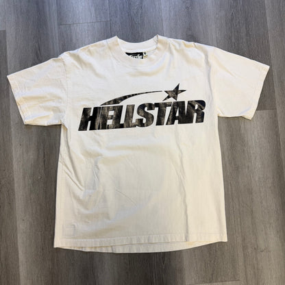Hellstar Classic T-shirt White/Black (Gel Print)