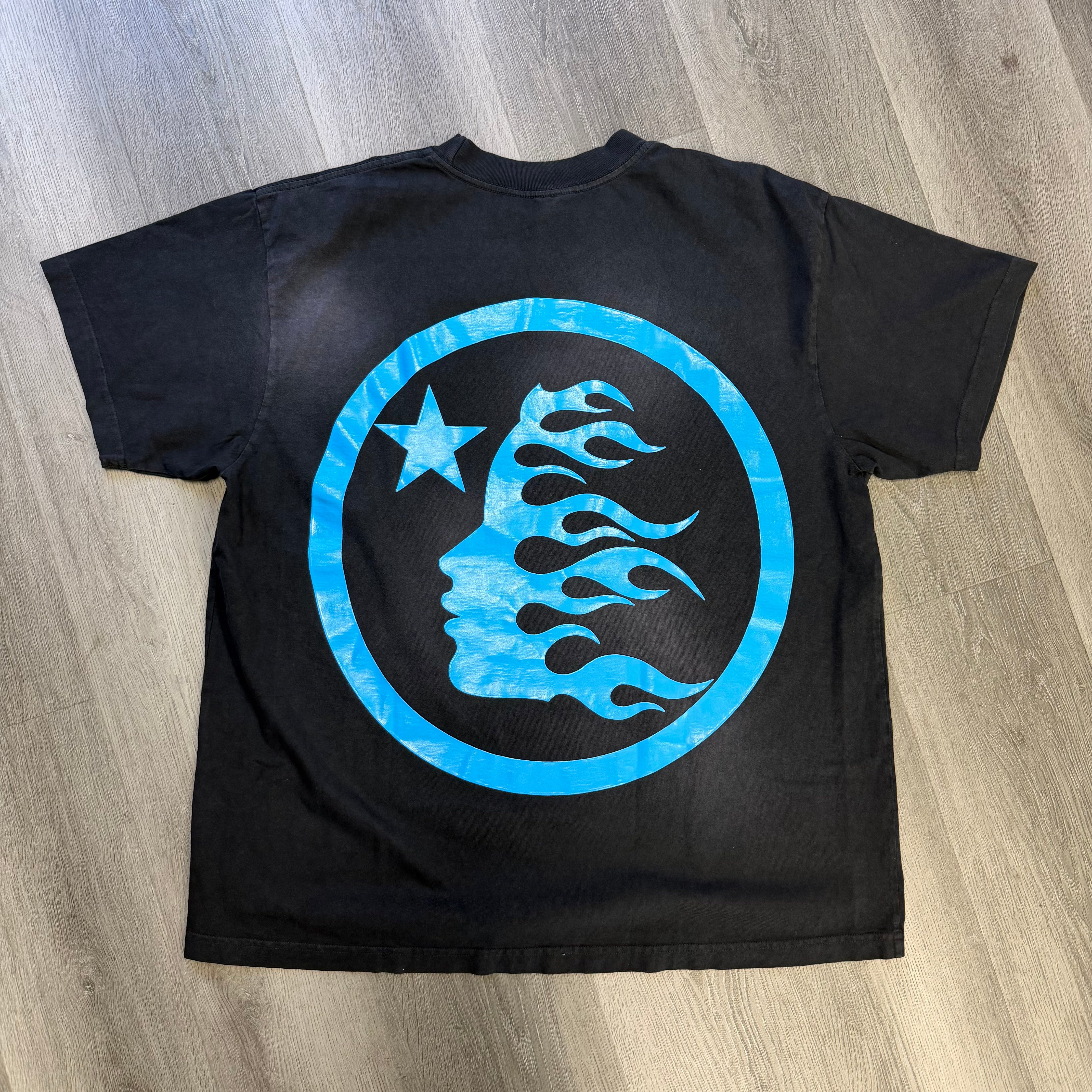 Hellstar Classic T-shirt (Gel Print) Black/Blue
