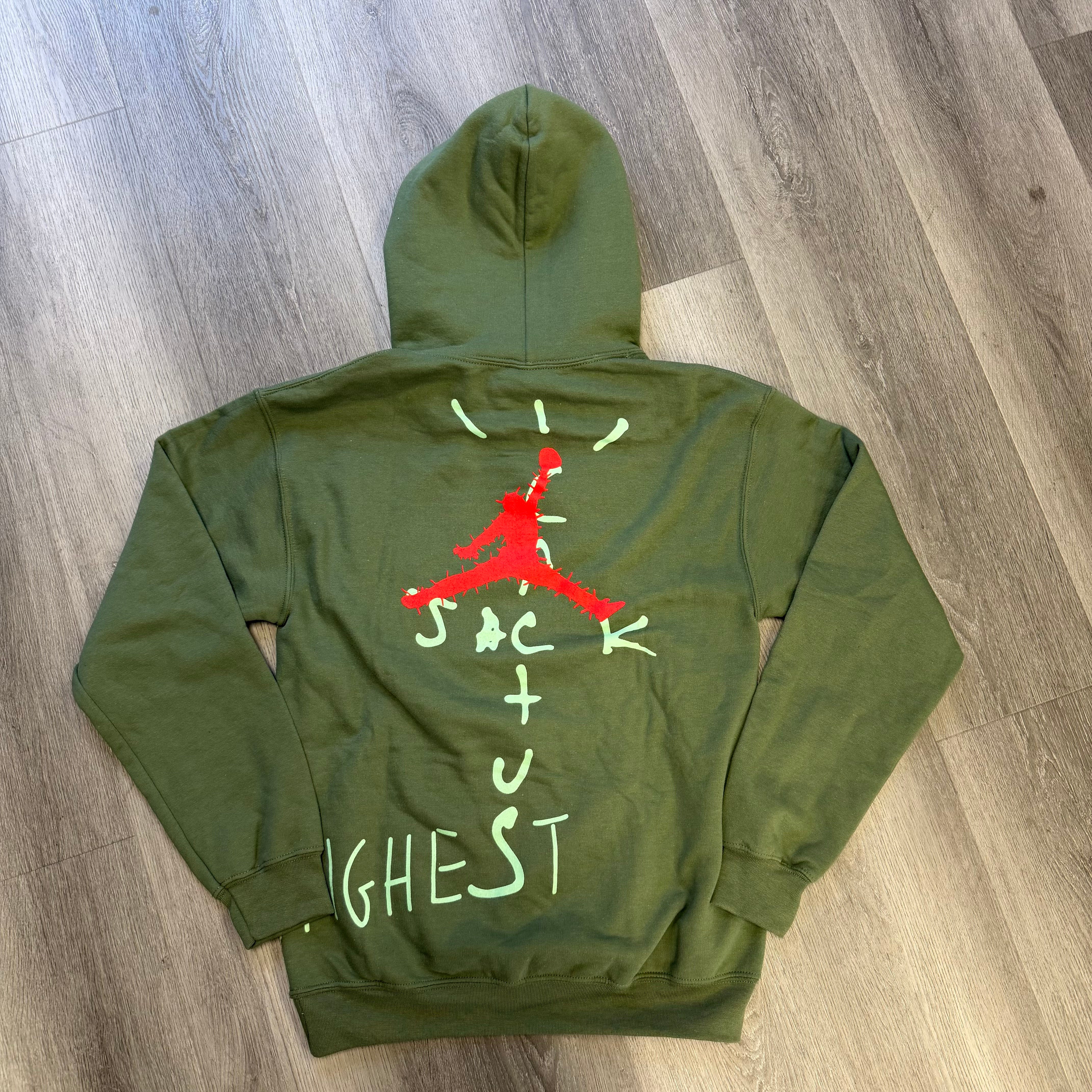 Travis Scott Jordan Cactus Jack Highest Hoodie Olive