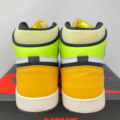 Jordan 1 Retro High White Black Volt University Gold