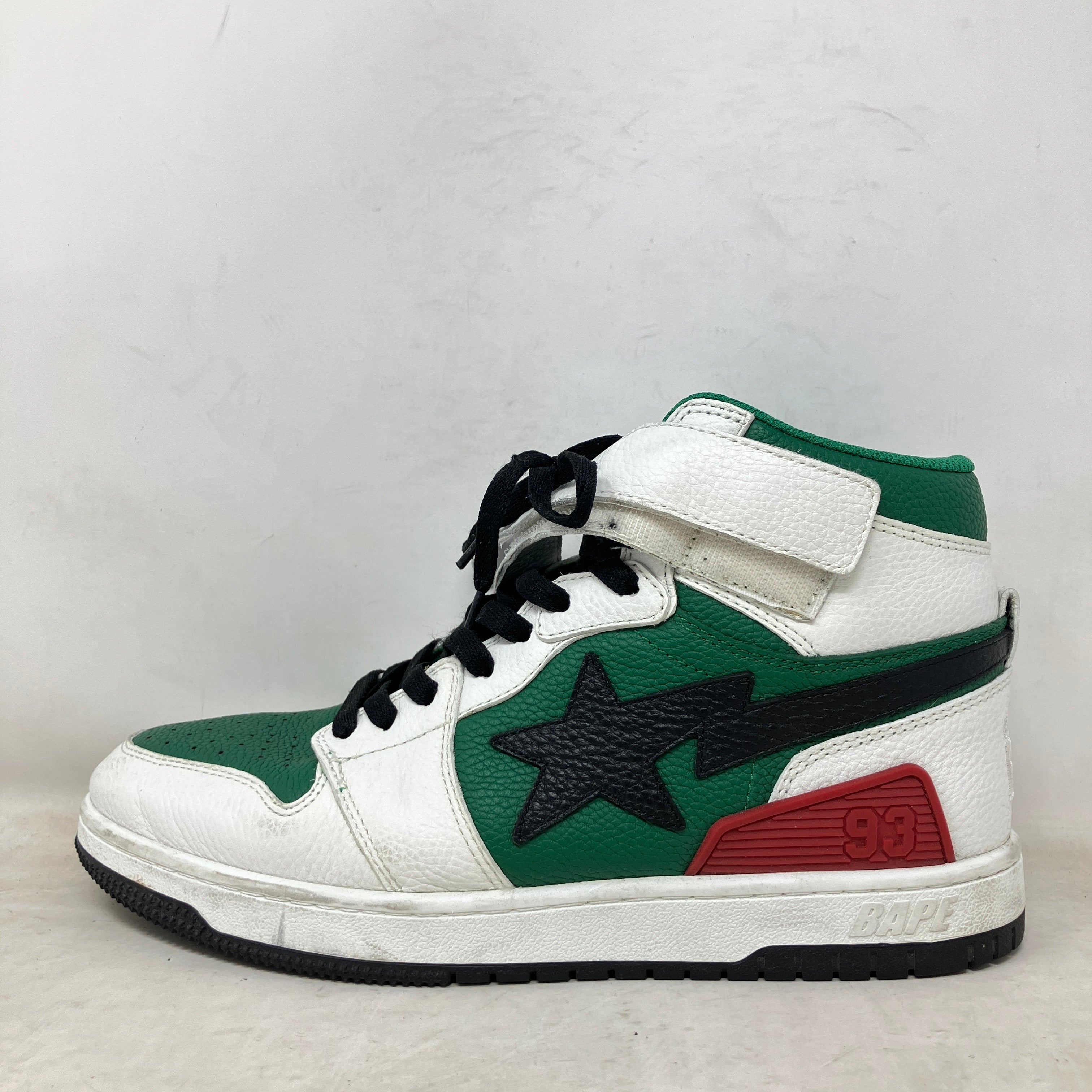 A Bathing Ape Bape SK8 Sta White Green
