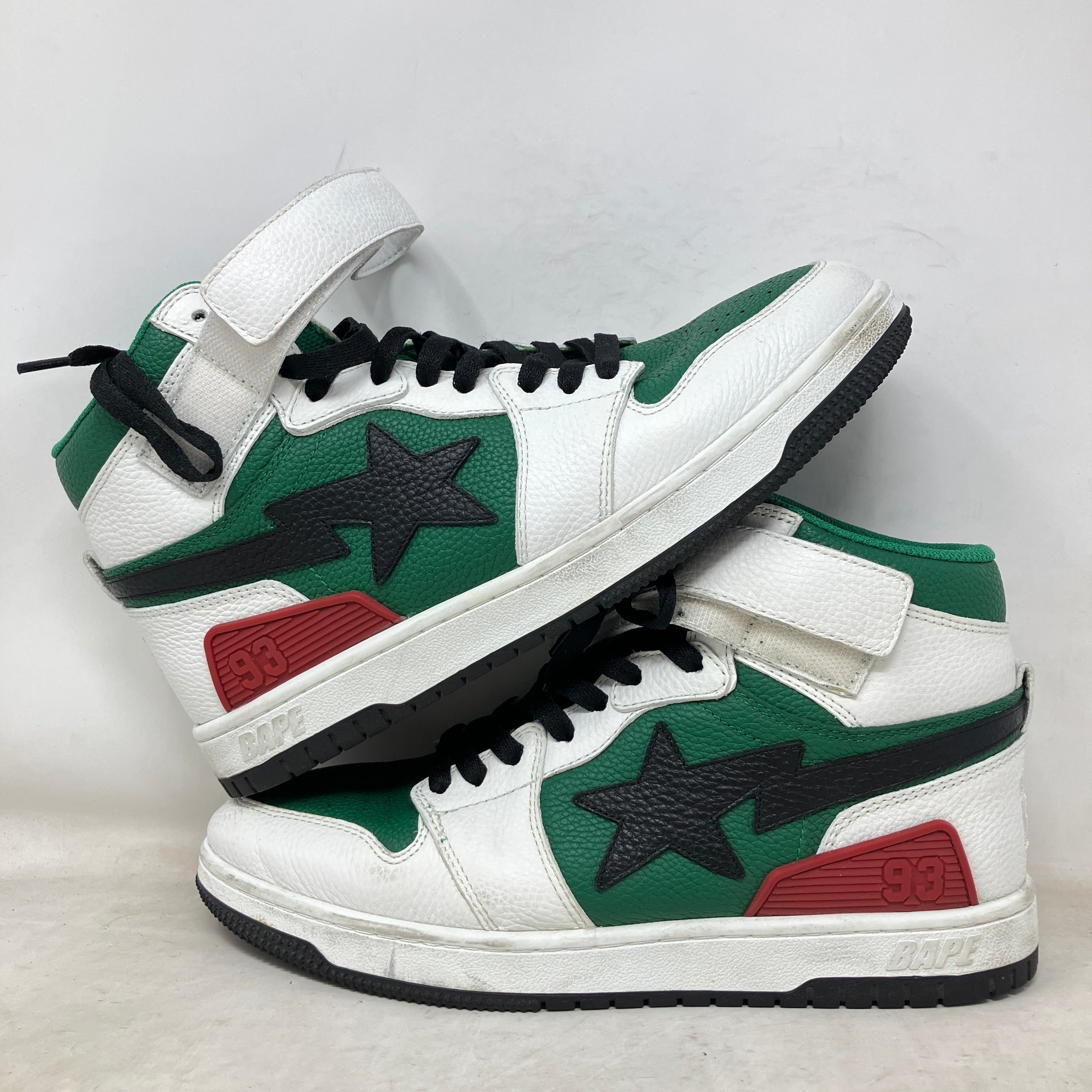A Bathing Ape Bape SK8 Sta White Green