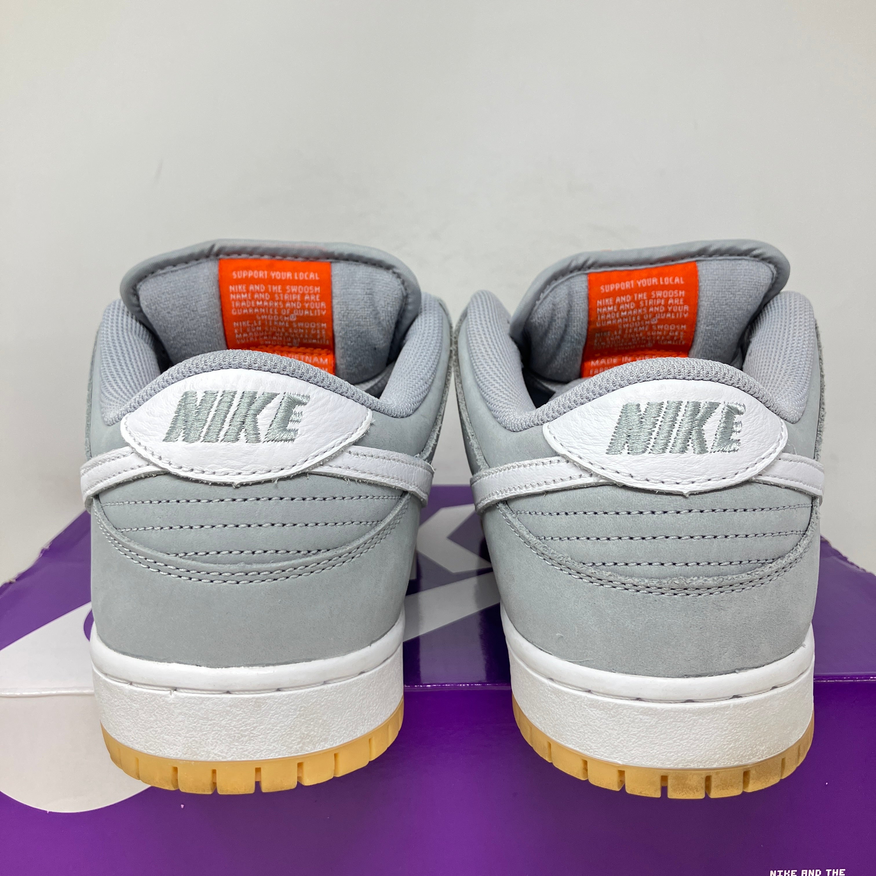 Nike SB Dunk Low Pro ISO Orange Label Wolf Grey Gum