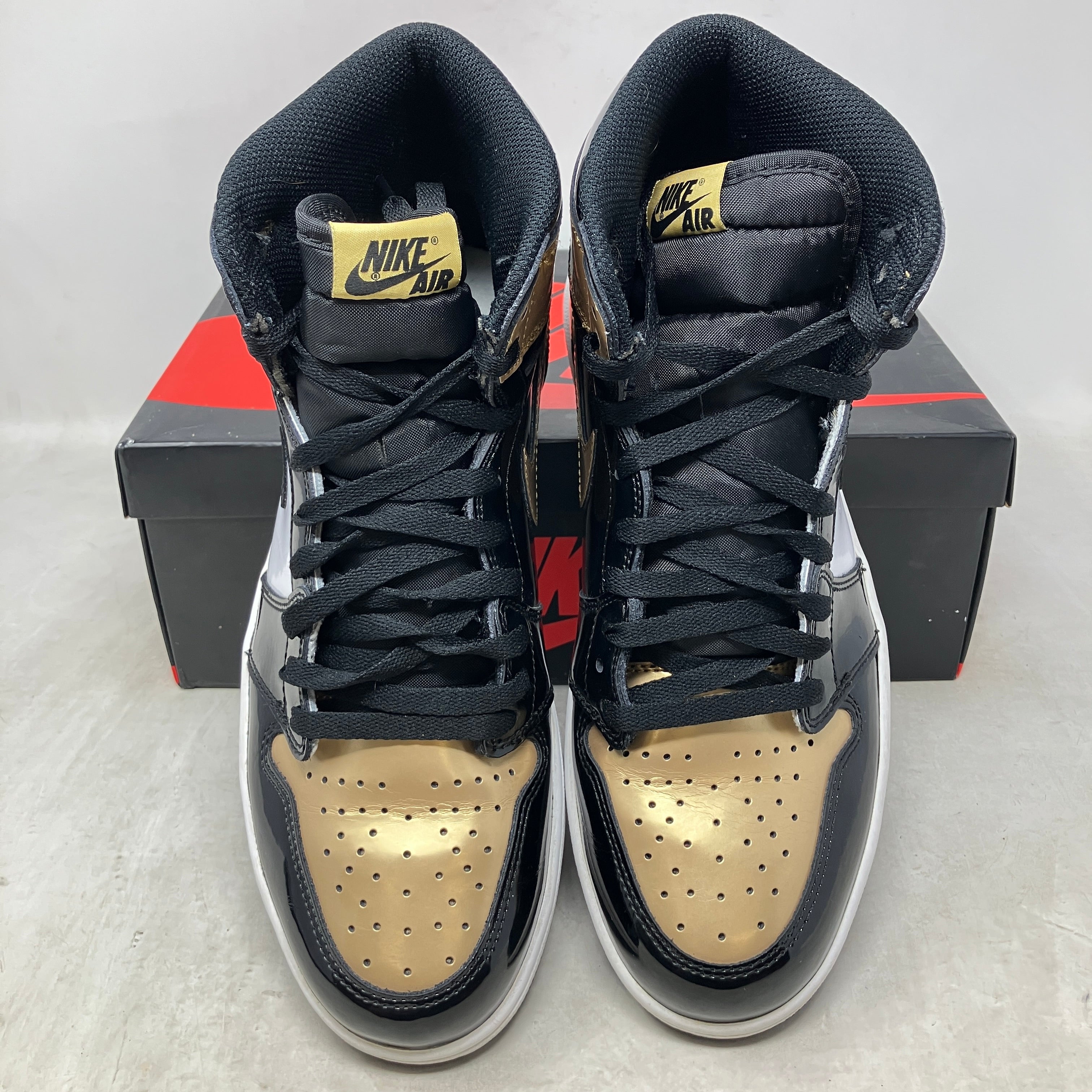 Jordan 1 Retro High NRG Patent Gold Toe