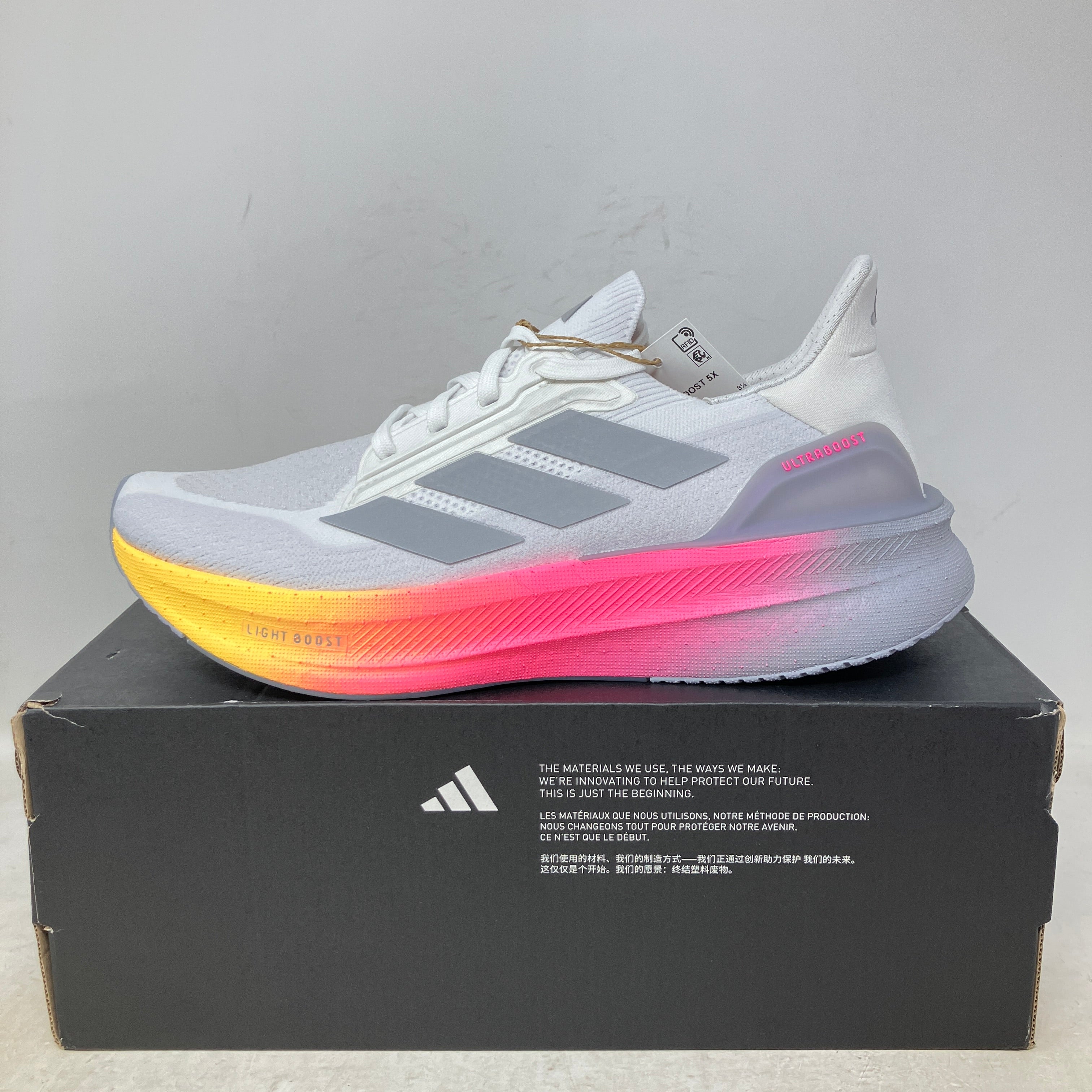 adidas Ultra Boost 5X Cloud White Halo Silver Lucid Pink