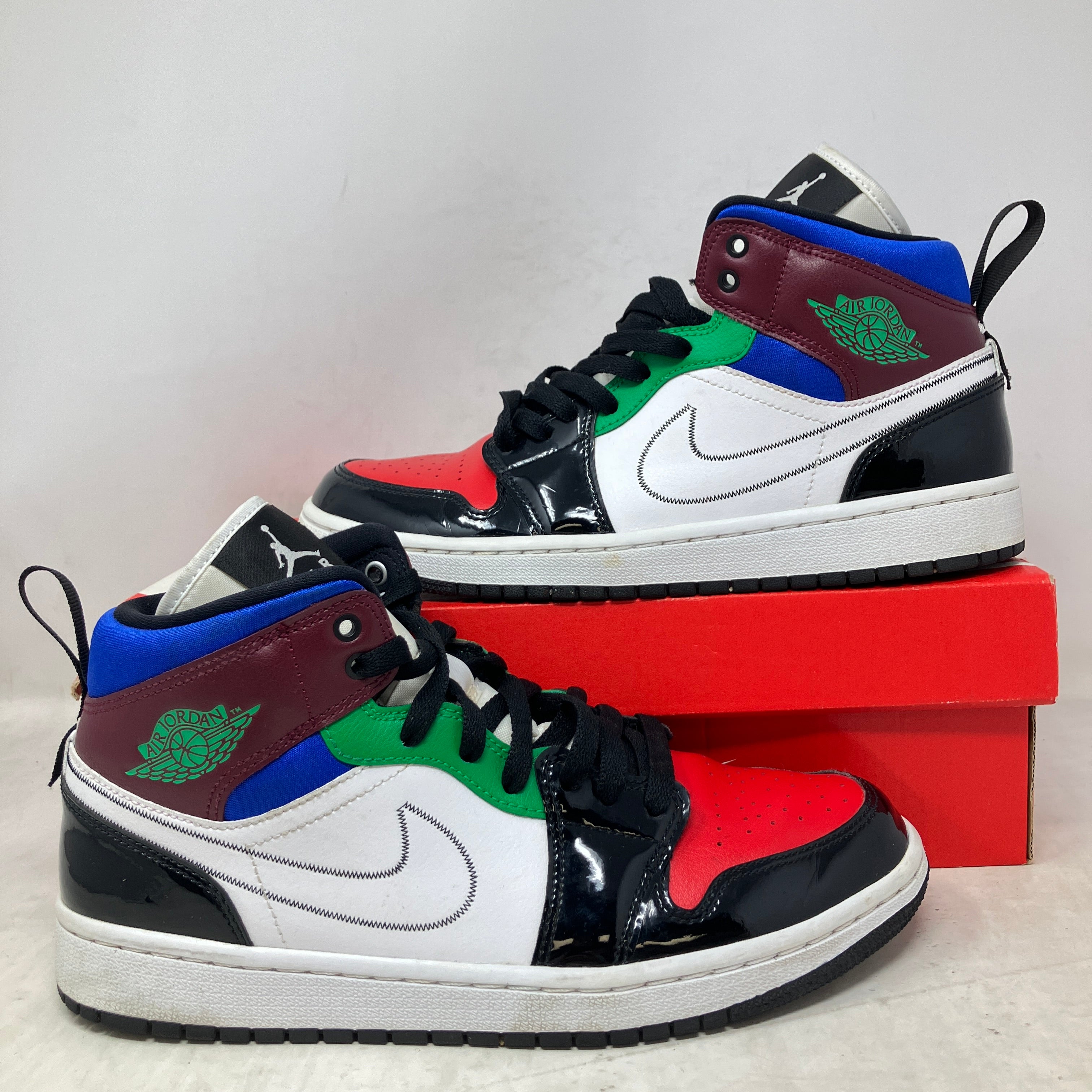 Jordan 1 Mid SE Black White Multi-Color (Women's)