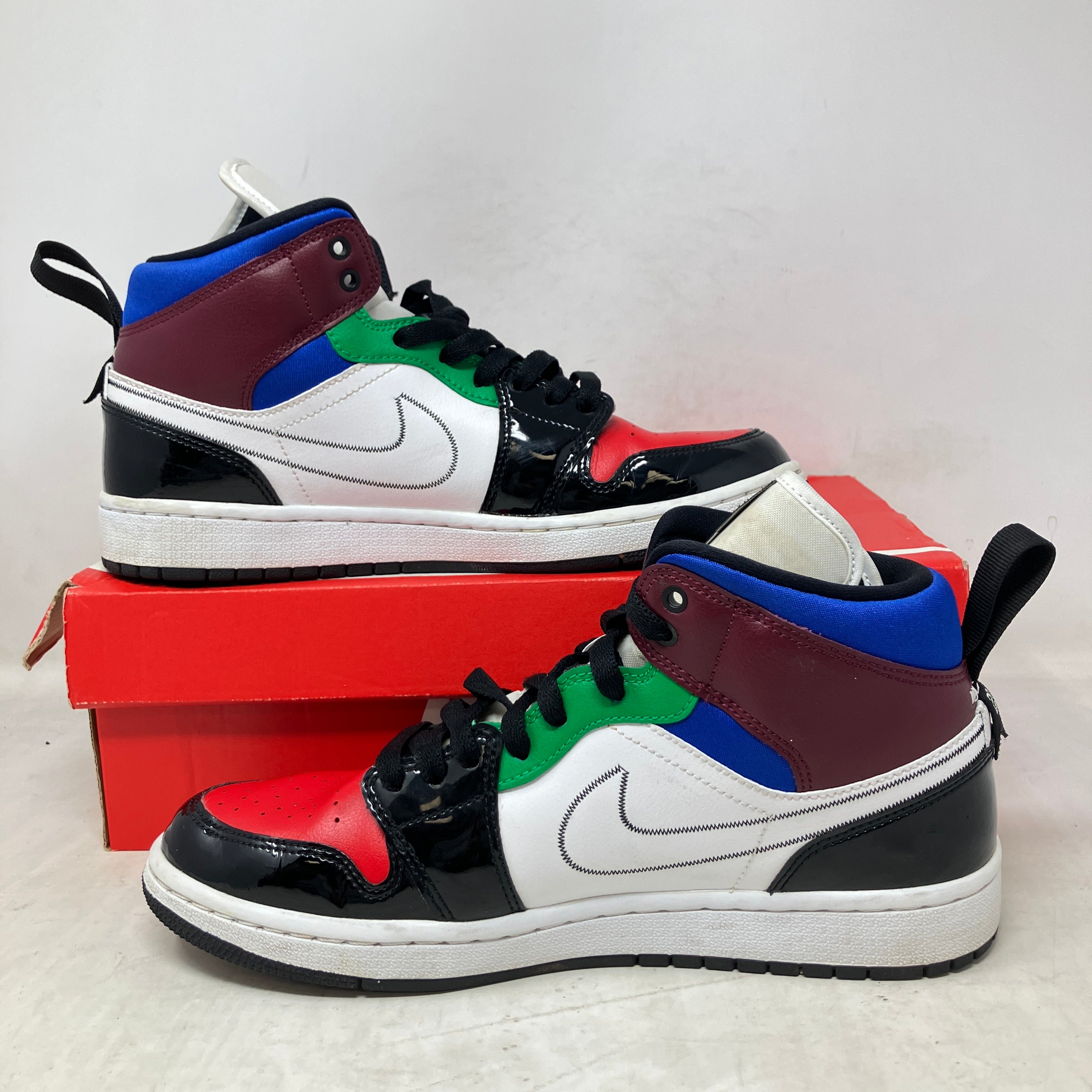 Jordan 1 Mid SE Black White Multi-Color (Women's)